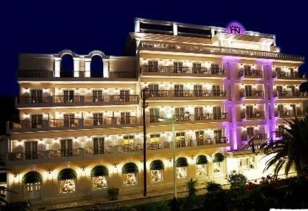 Facade/entrance in Nafsika Palace Delphi-Itea