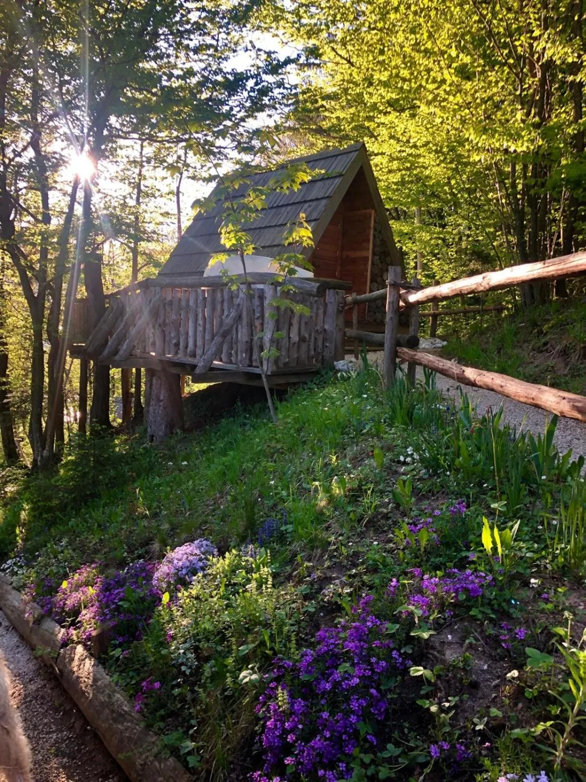 Garden view in Glamping Savinja