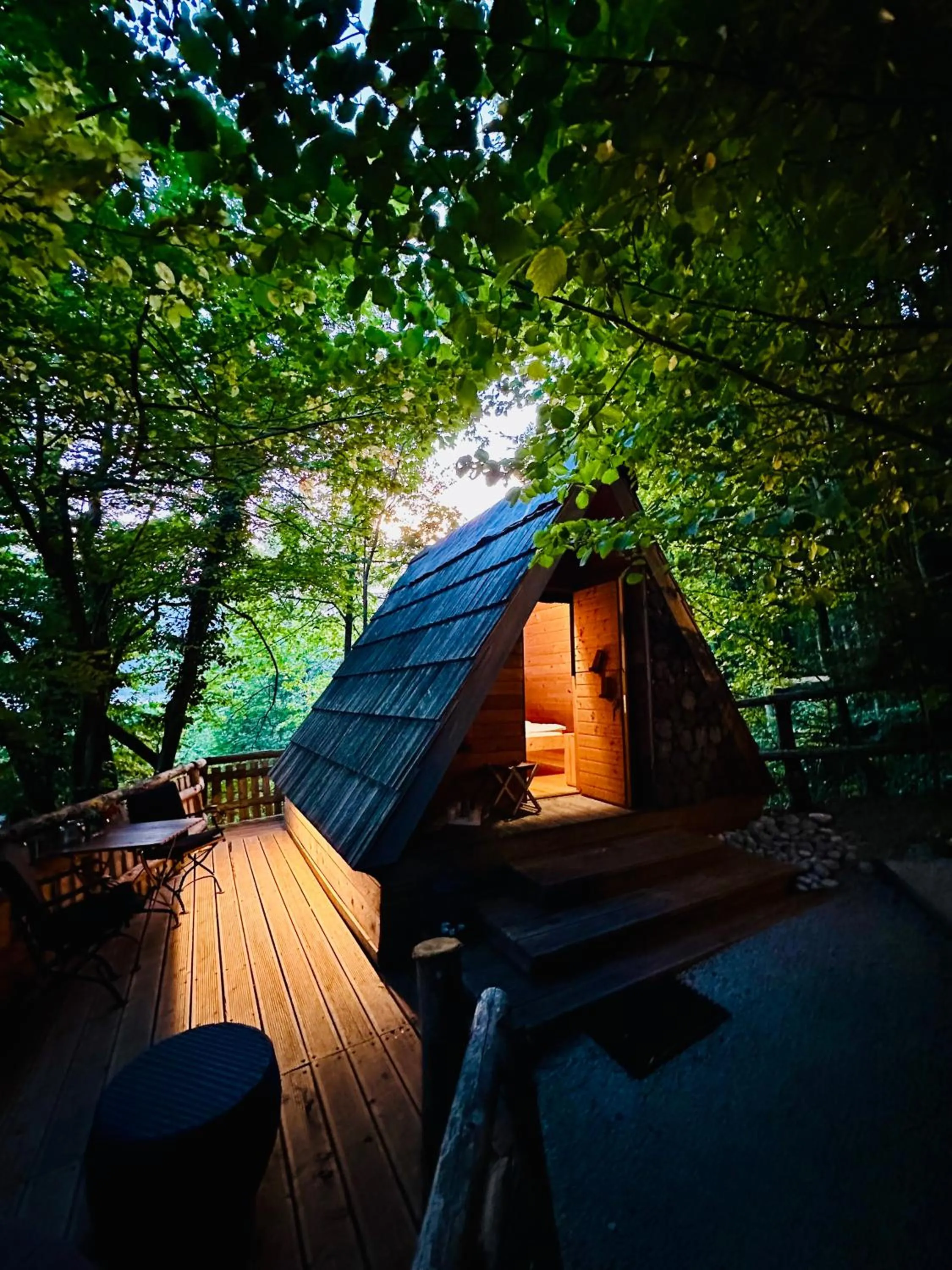 Evening entertainment in Glamping Savinja