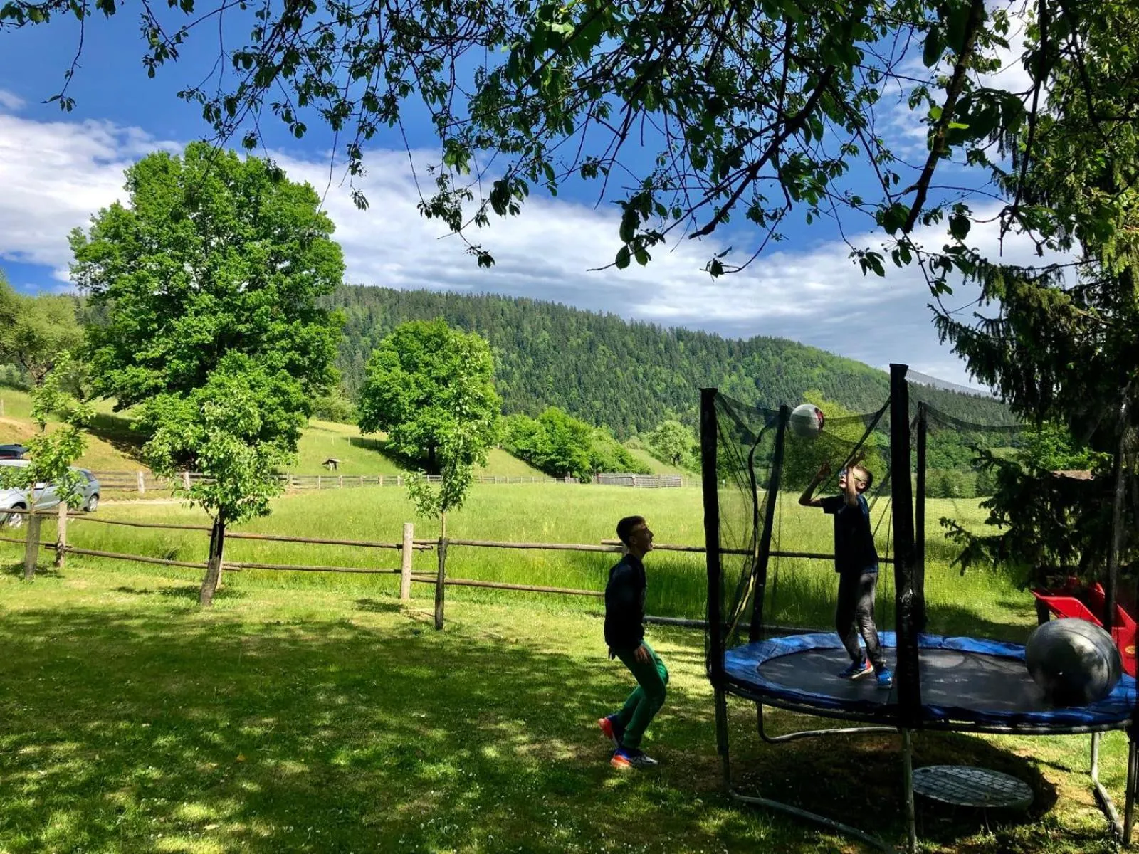 Garden view in Glamping Savinja