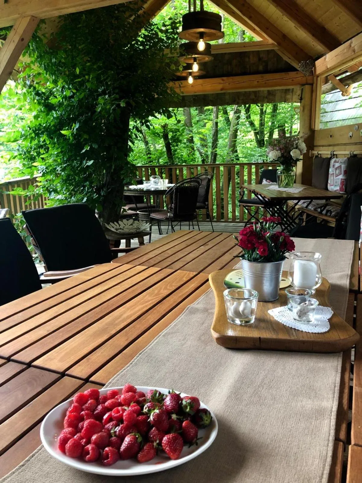 Dining area in Glamping Savinja