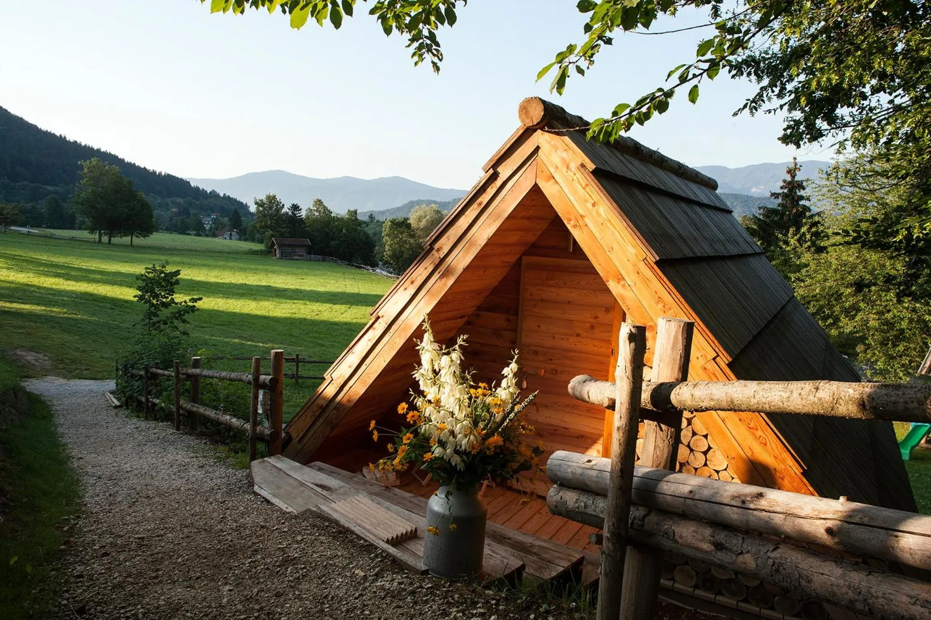 Garden view in Glamping Savinja