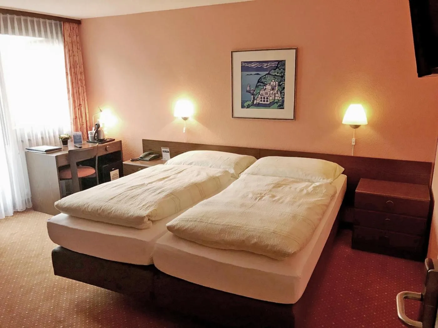 Photo of the whole room, Bed in Hotel-Restaurant Seegarten-Marina