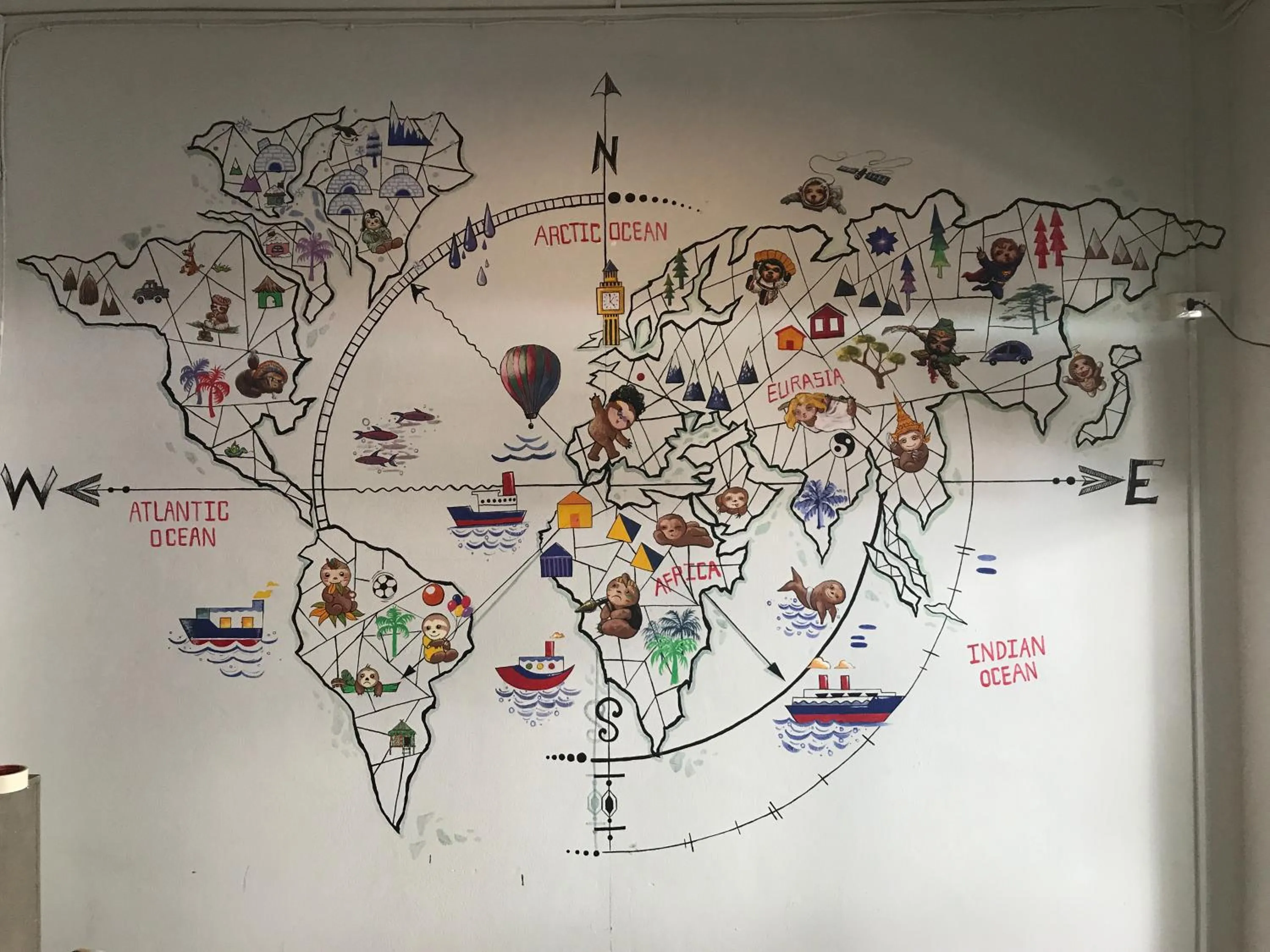 Decorative detail in Sloth Hostel Khaosan