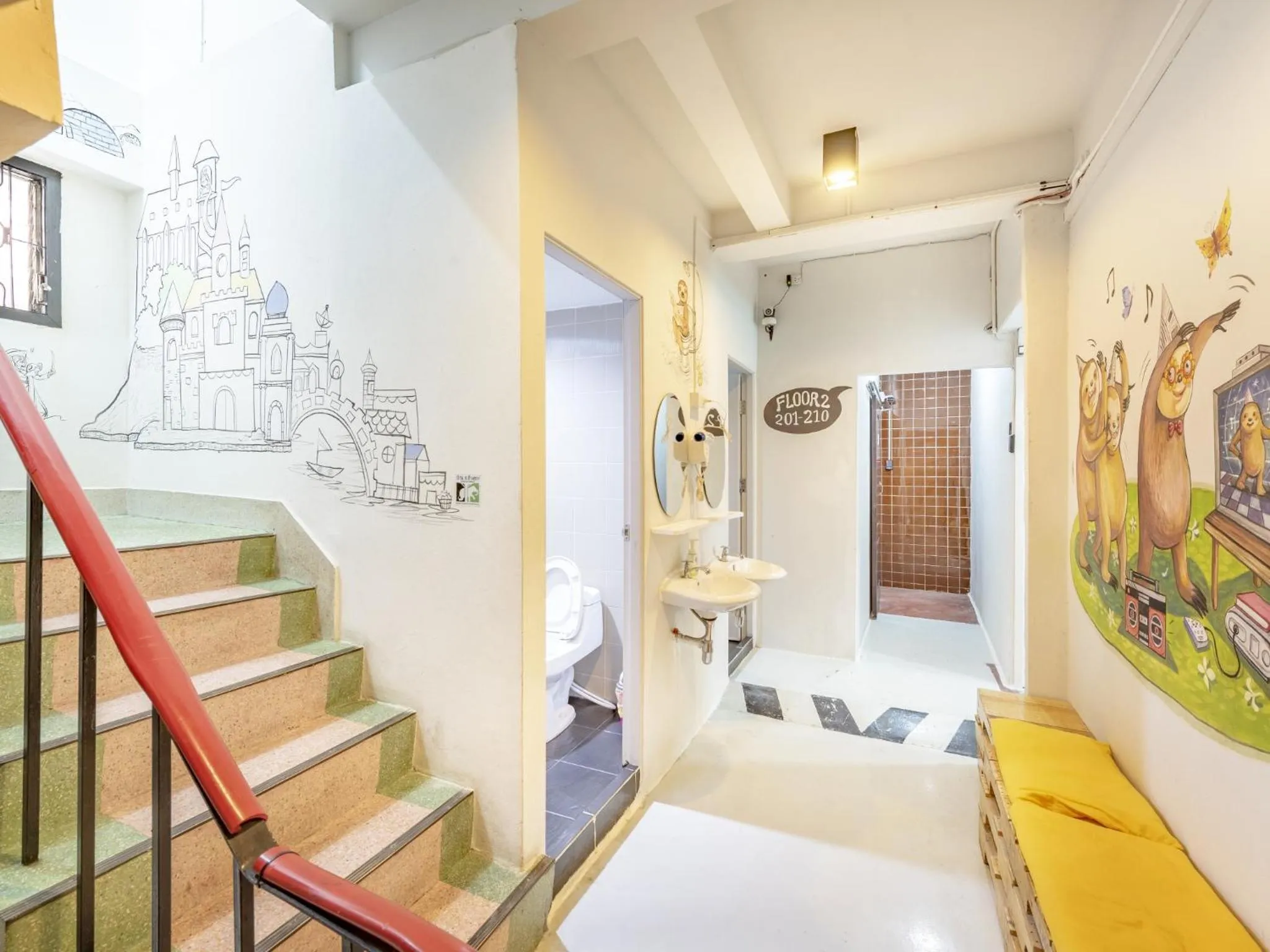 Decorative detail in Sloth Hostel Khaosan