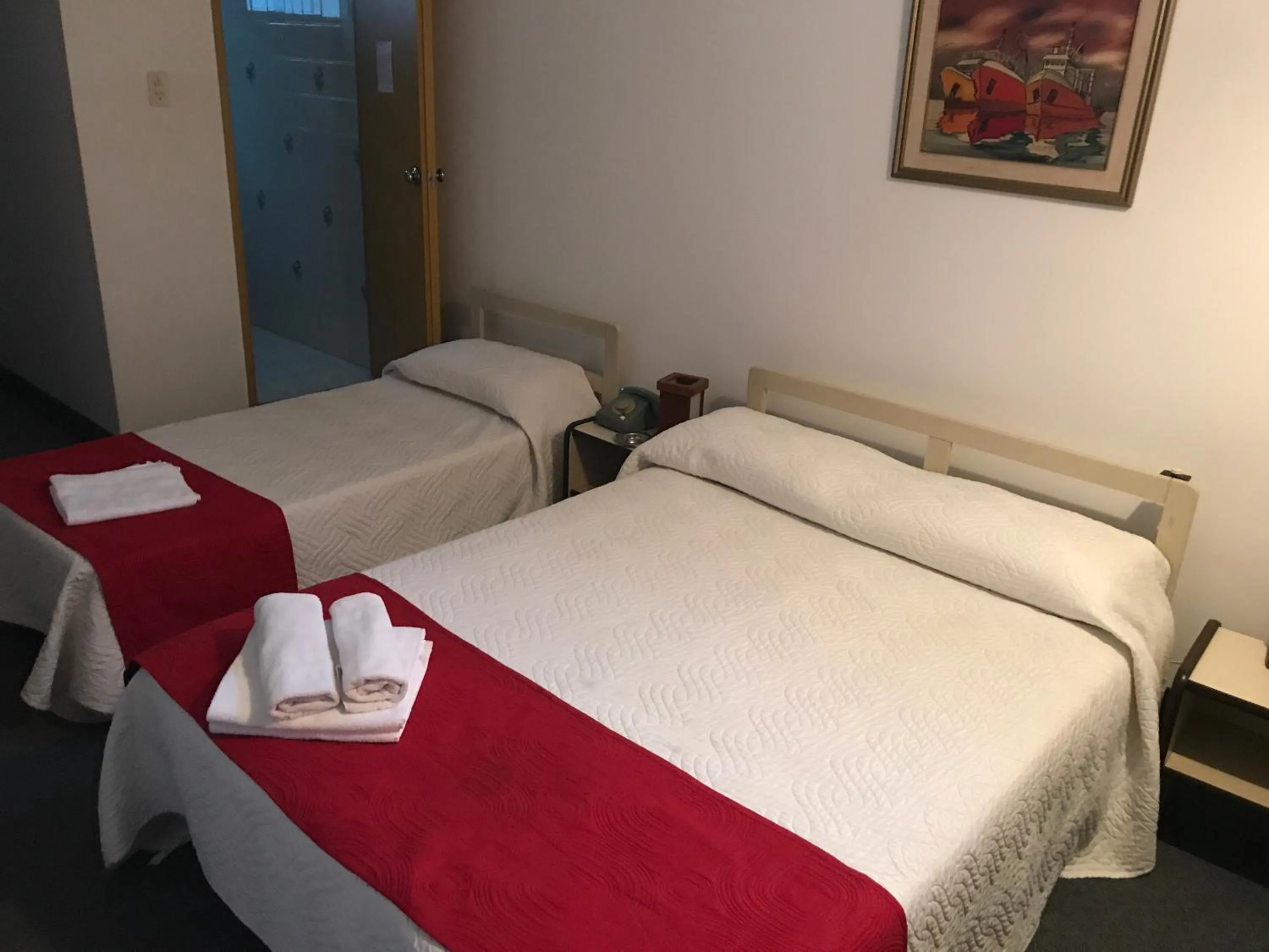 Bed in Hotel Antares