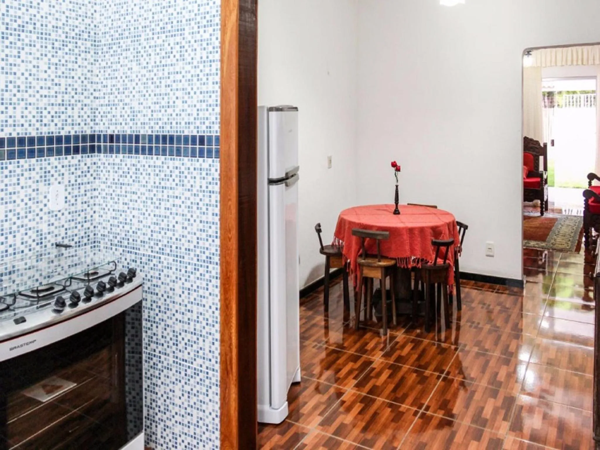 Communal kitchen in Restaurante & Pousada Almescla