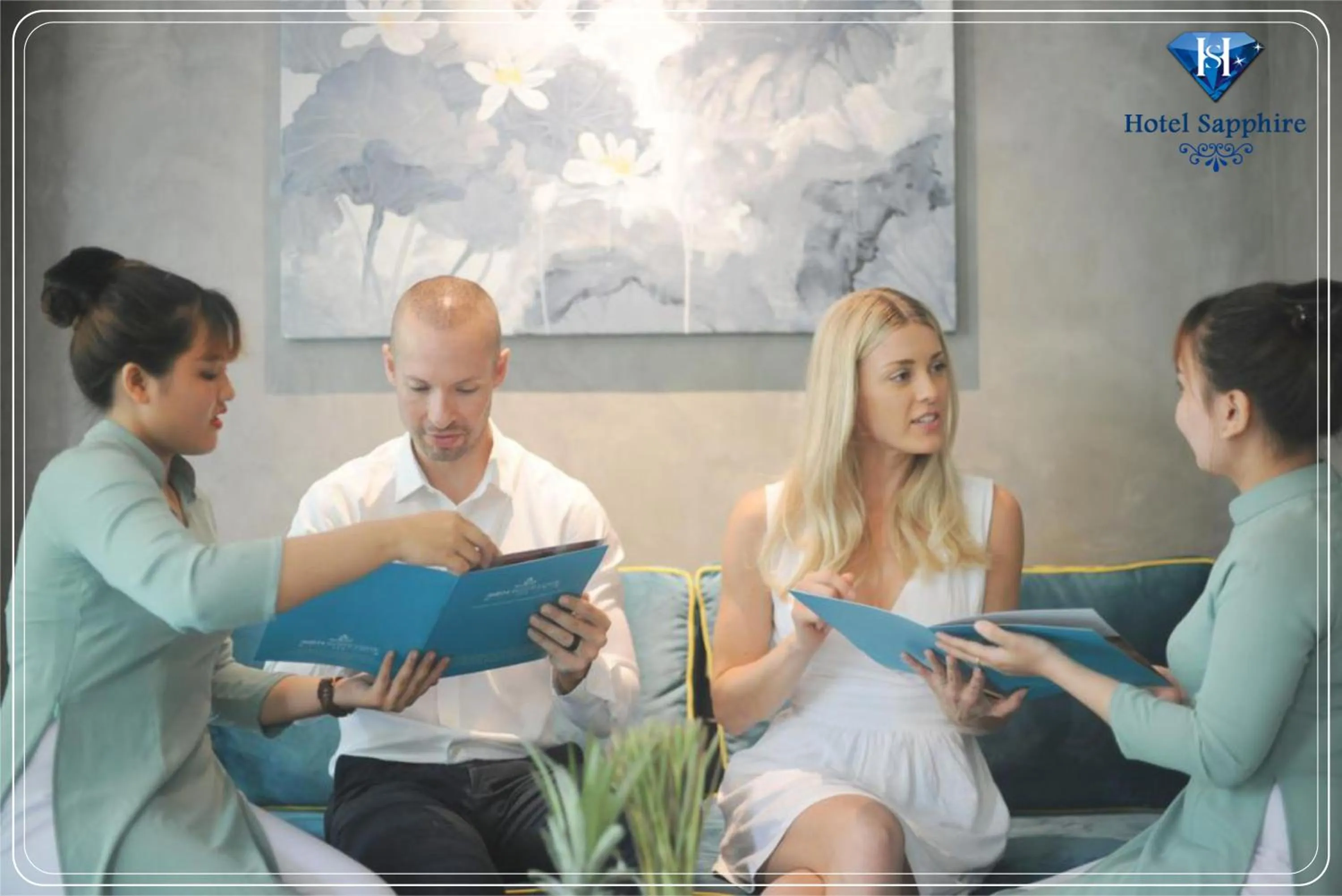 group of guests in Grand Ngoc Bich hotel