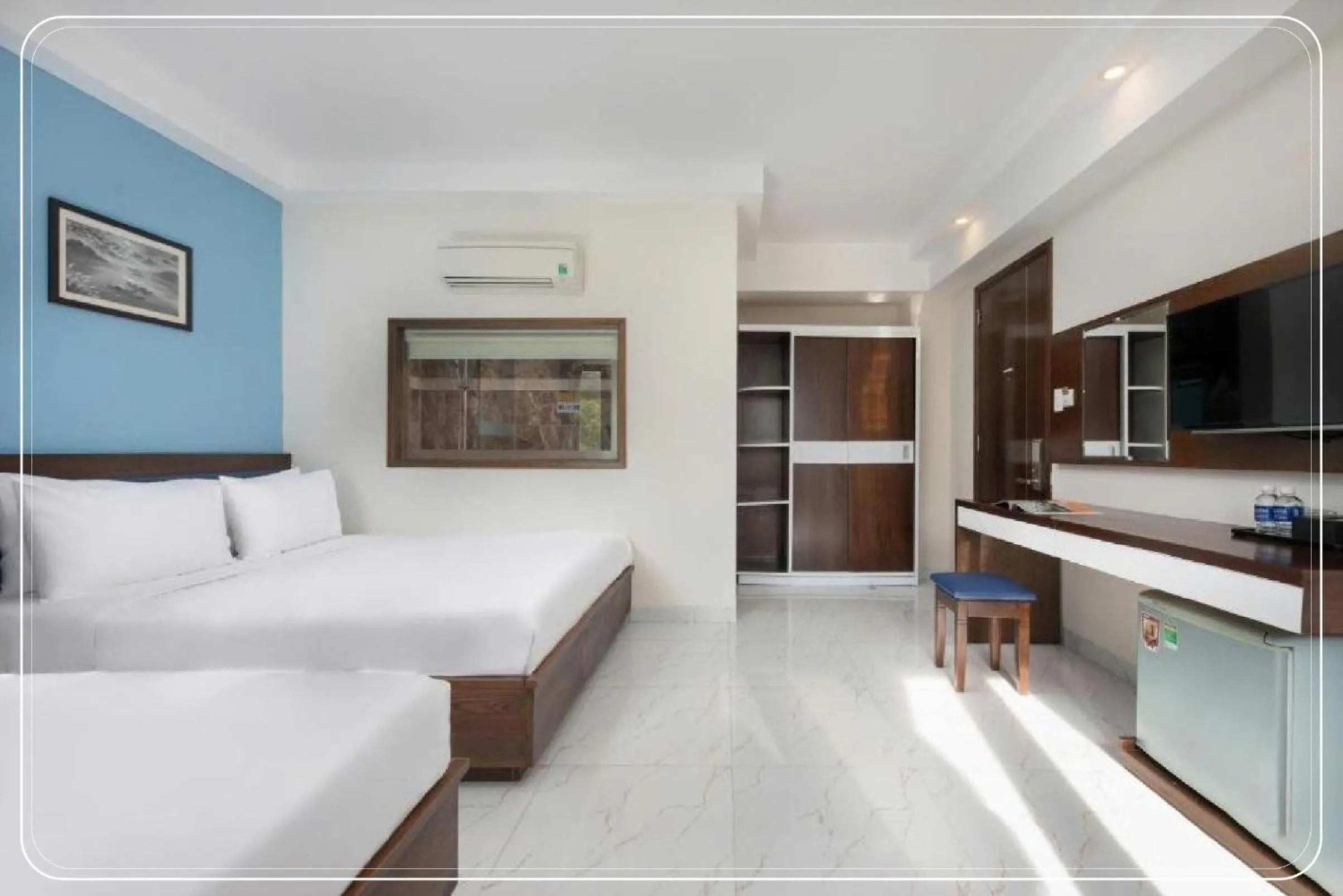 Photo of the whole room, Bed in Grand Ngoc Bich hotel