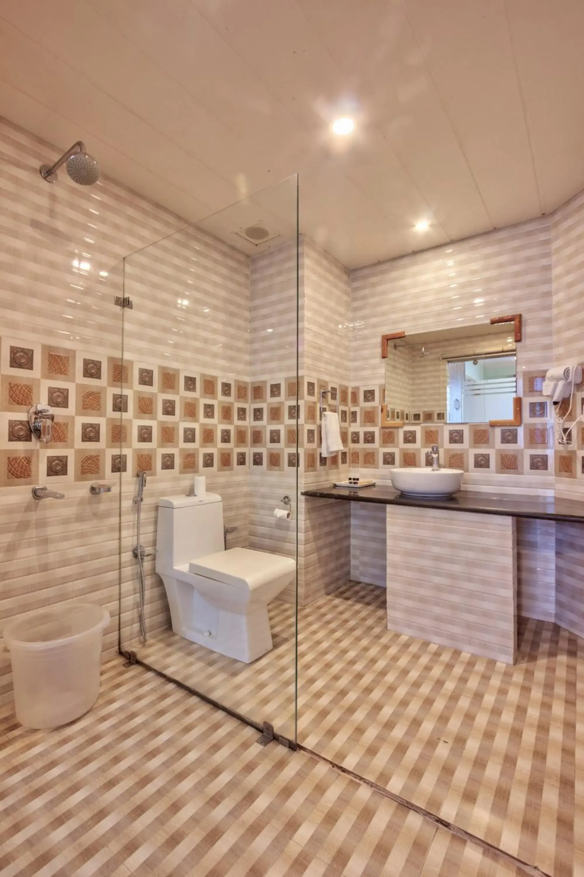 Bathroom in Snow Flakes Resort And Spa Centrally Heated Luxury Resort Bathroom in Snow Flakes Resort And Spa Centrally Heated Luxury Resort