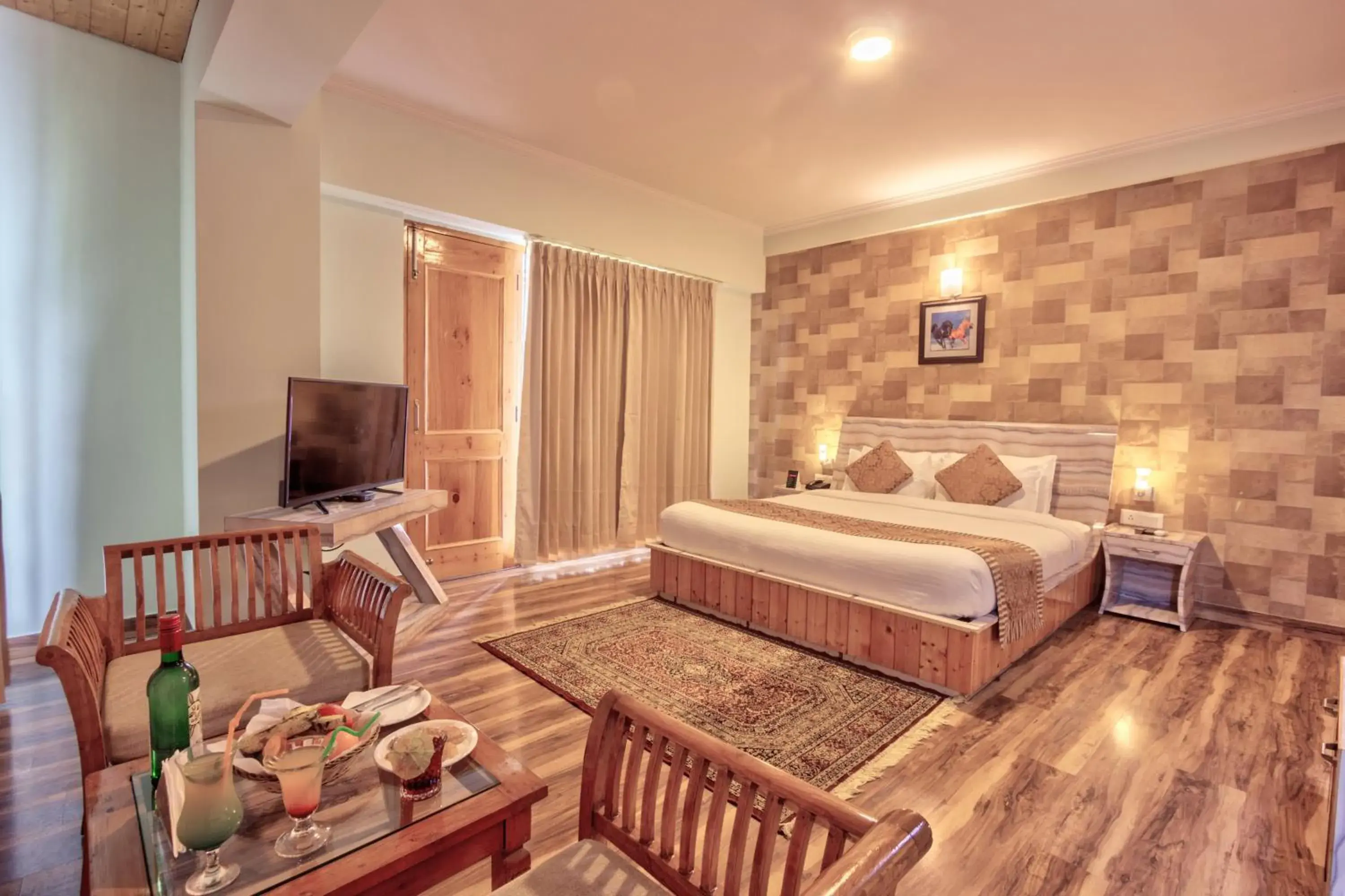 Living room, Bed in Snow Flakes Resort And Spa Centrally Heated Luxury Resort Living room, Bed in Snow Flakes Resort And Spa Centrally Heated Luxury Resort