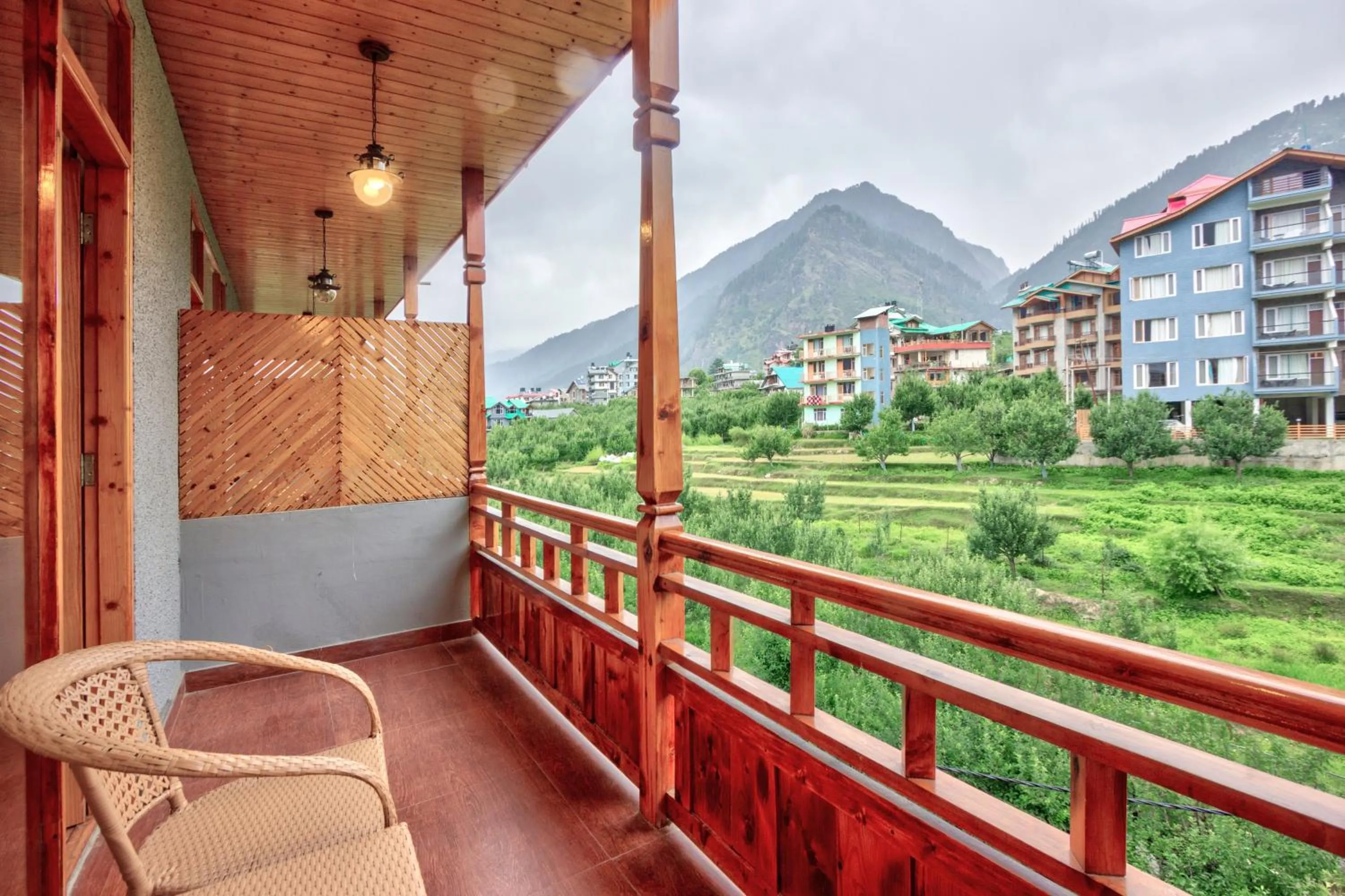 Balcony/Terrace in Snow Flakes Resort And Spa Centrally Heated Luxury Resort