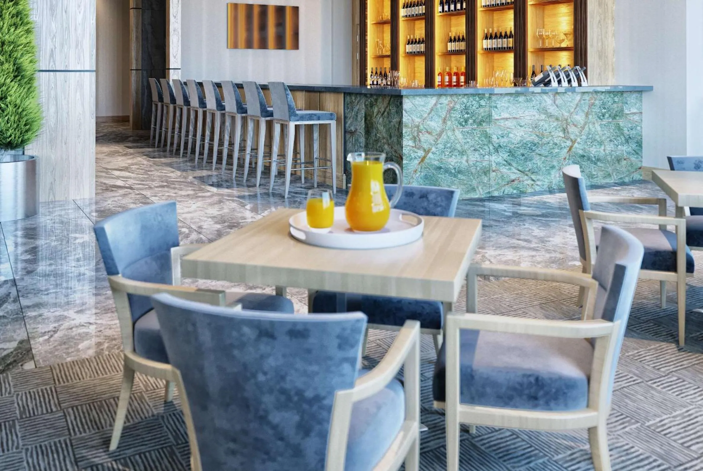 Lobby or reception in Wyndham Garden Astana