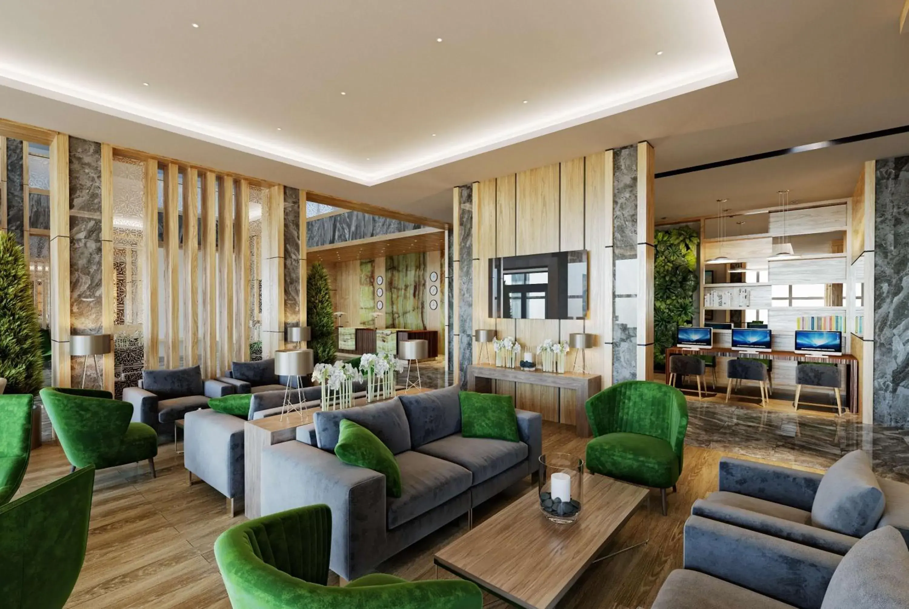 Lobby or reception in Wyndham Garden Astana Lobby or reception in Wyndham Garden Astana