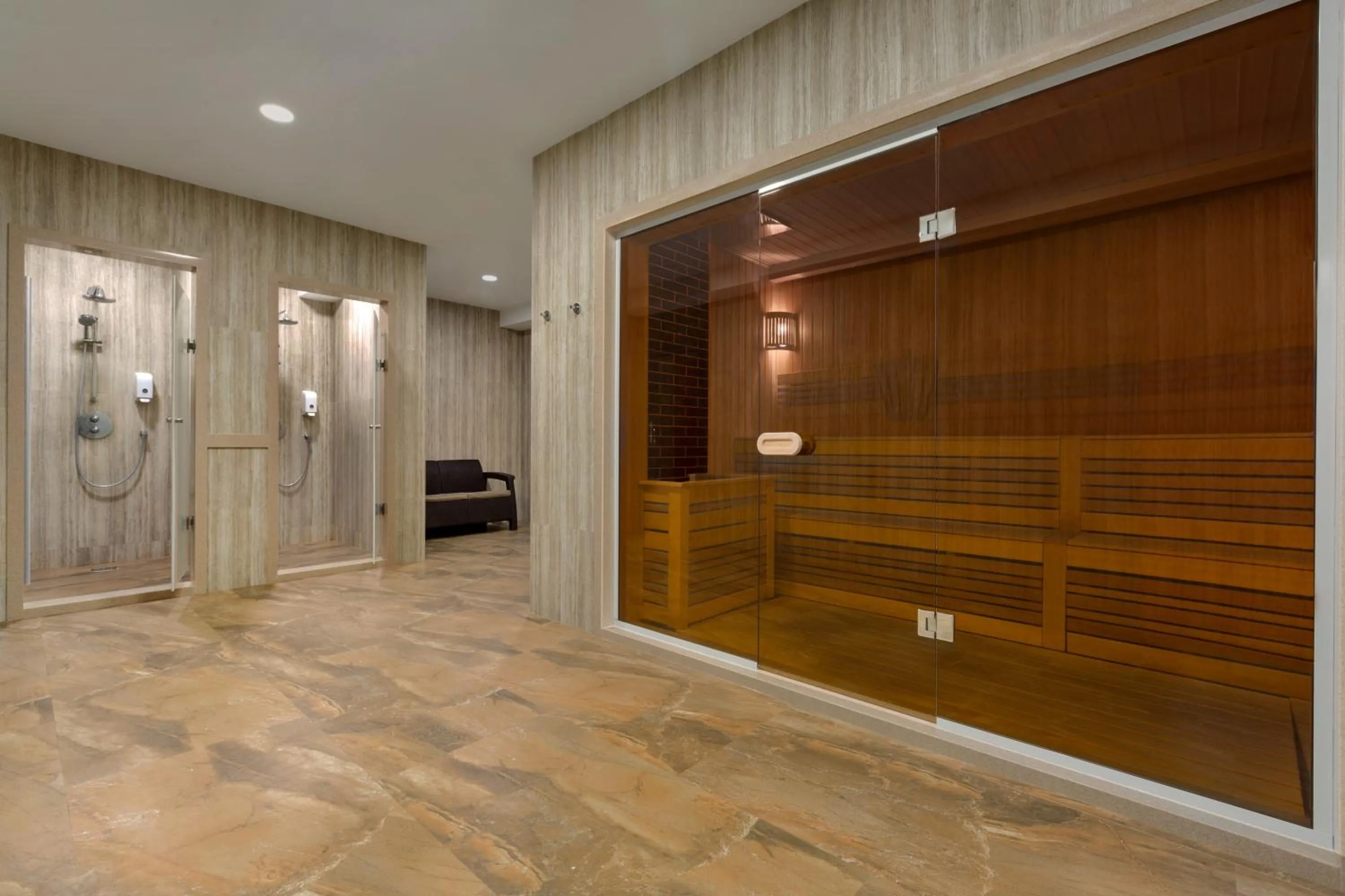 Steam room in Wyndham Garden Astana
