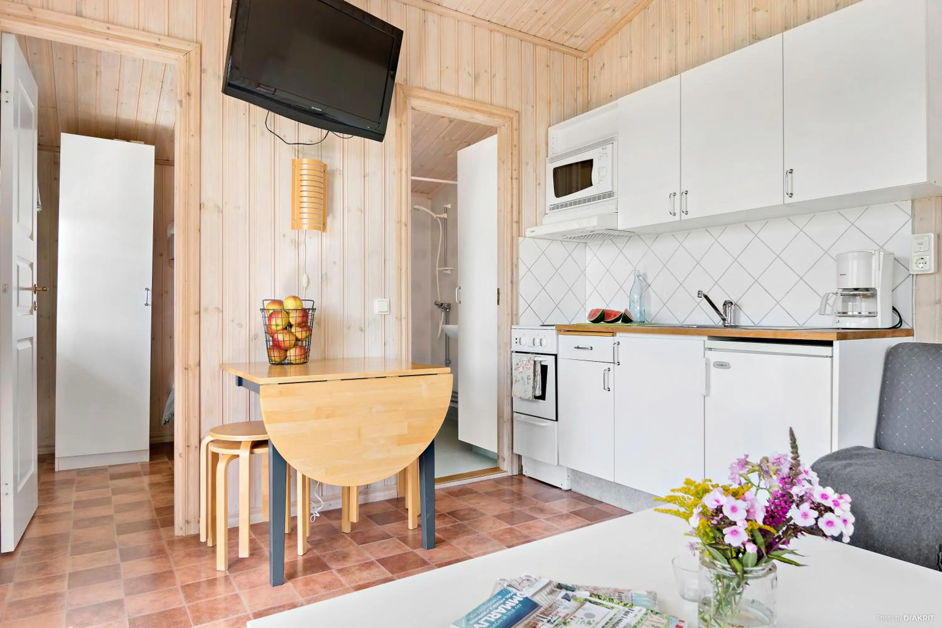 Kitchen or kitchenette in First Camp Kärradal-Varberg