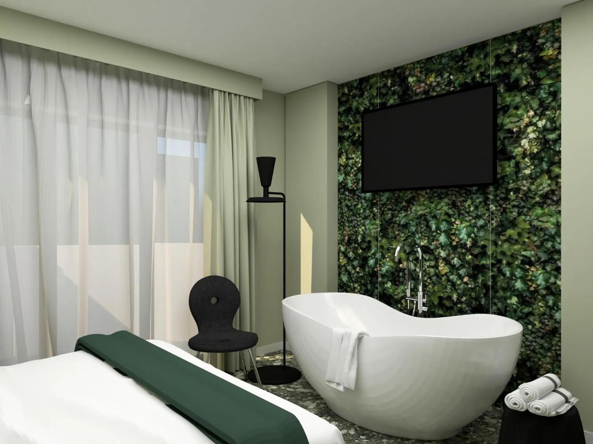 Bedroom, Bed in Parc Hotel Flora S