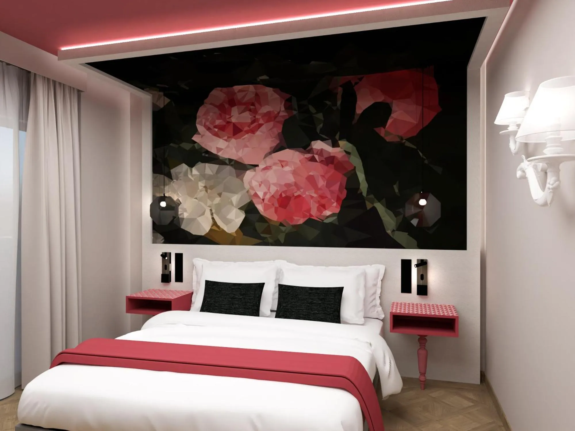 Bedroom, Bed in Parc Hotel Flora S