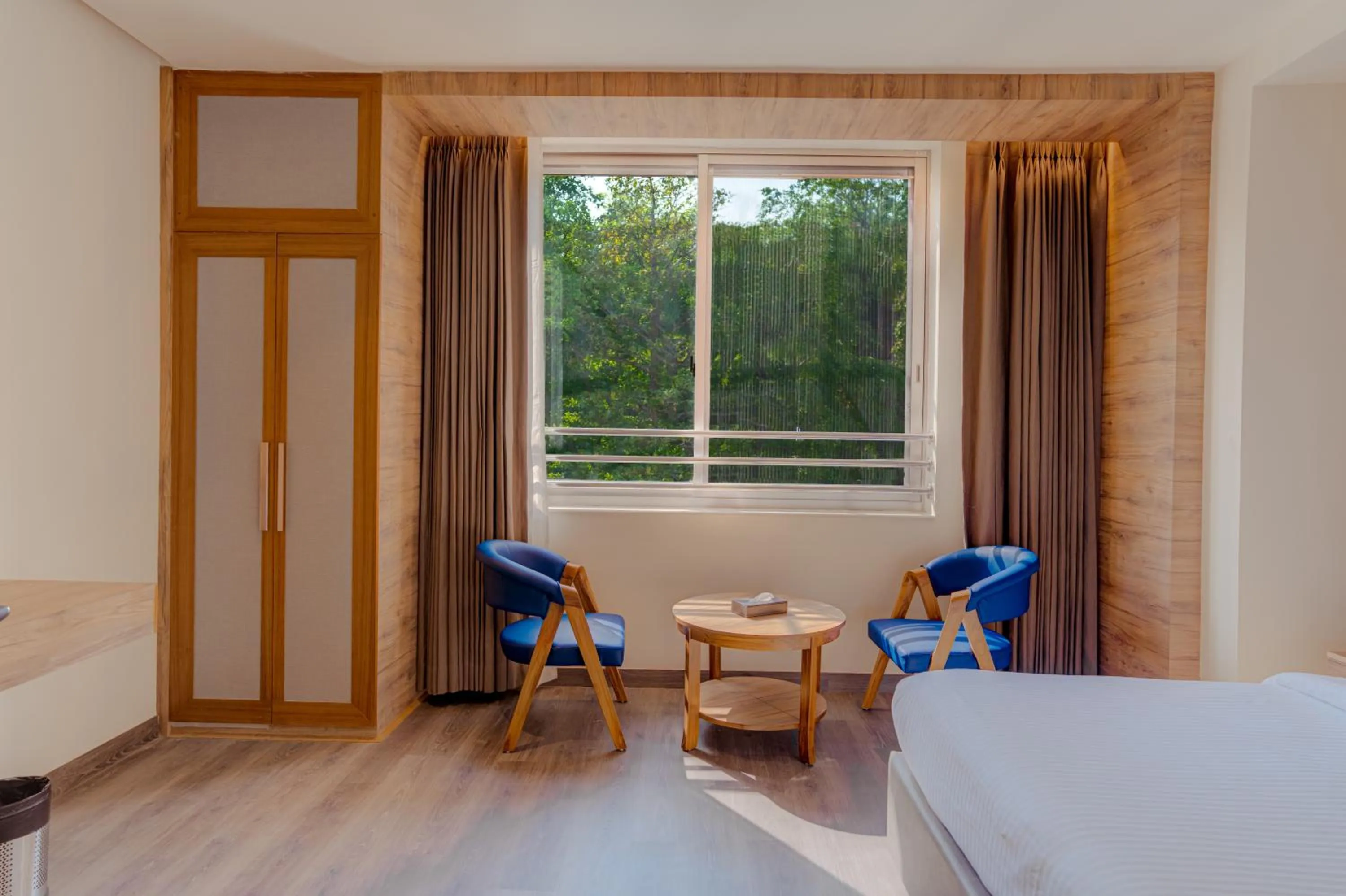 Bed in Hotel Vasundhara Palace