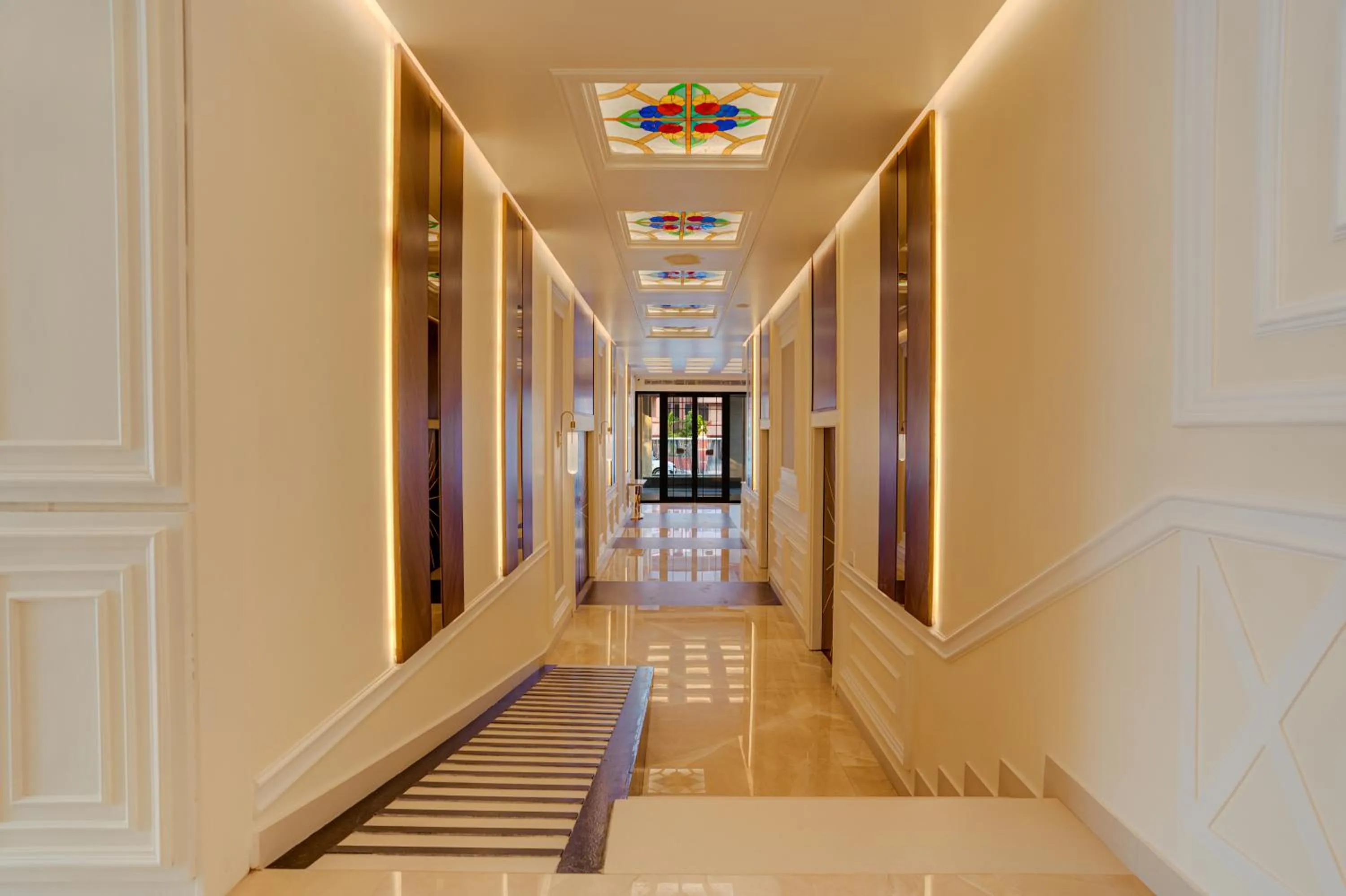 Lobby or reception in Hotel Vasundhara Palace
