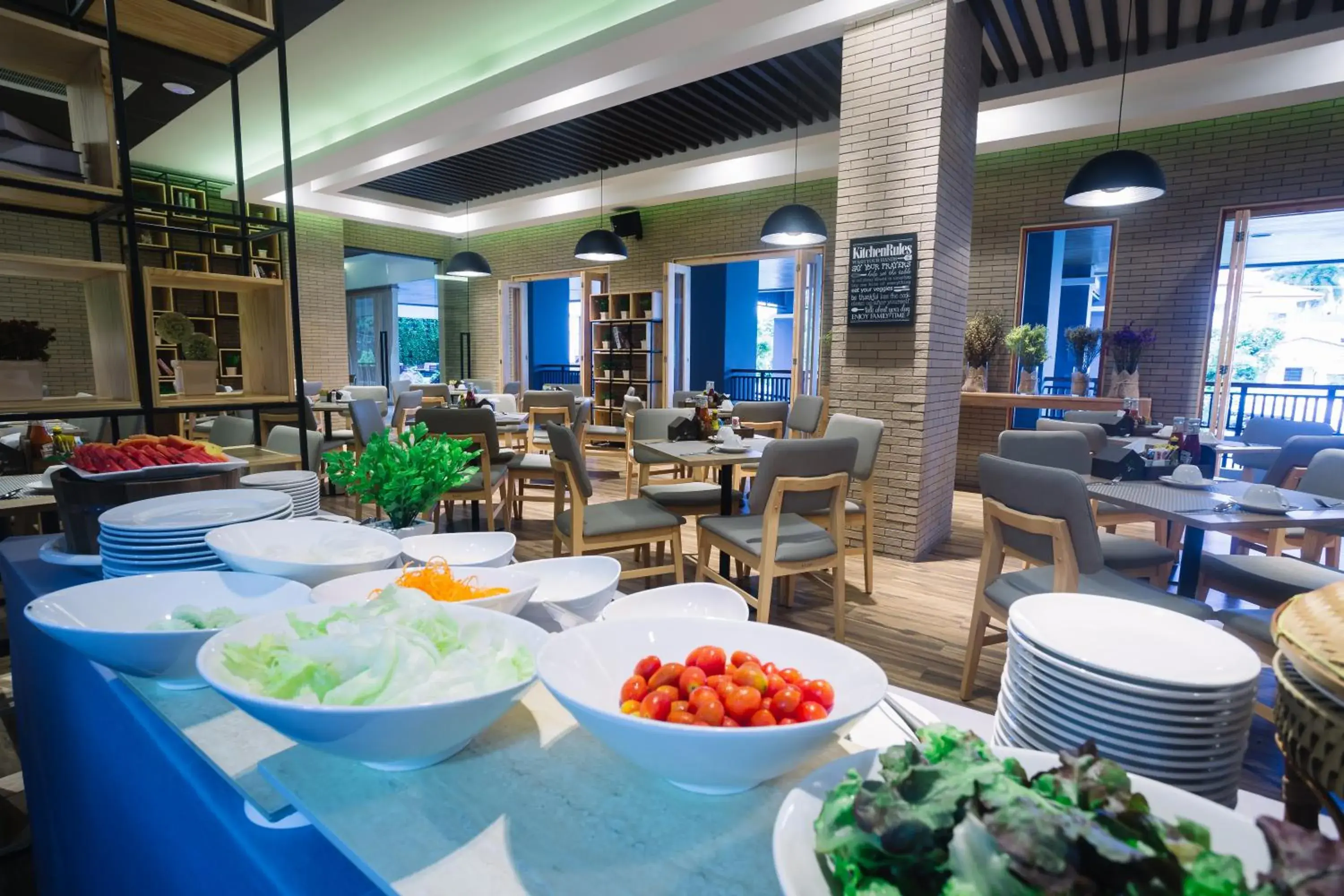 Buffet breakfast in Nadee 10 Resort & Hotel Buffet breakfast in Nadee 10 Resort & Hotel