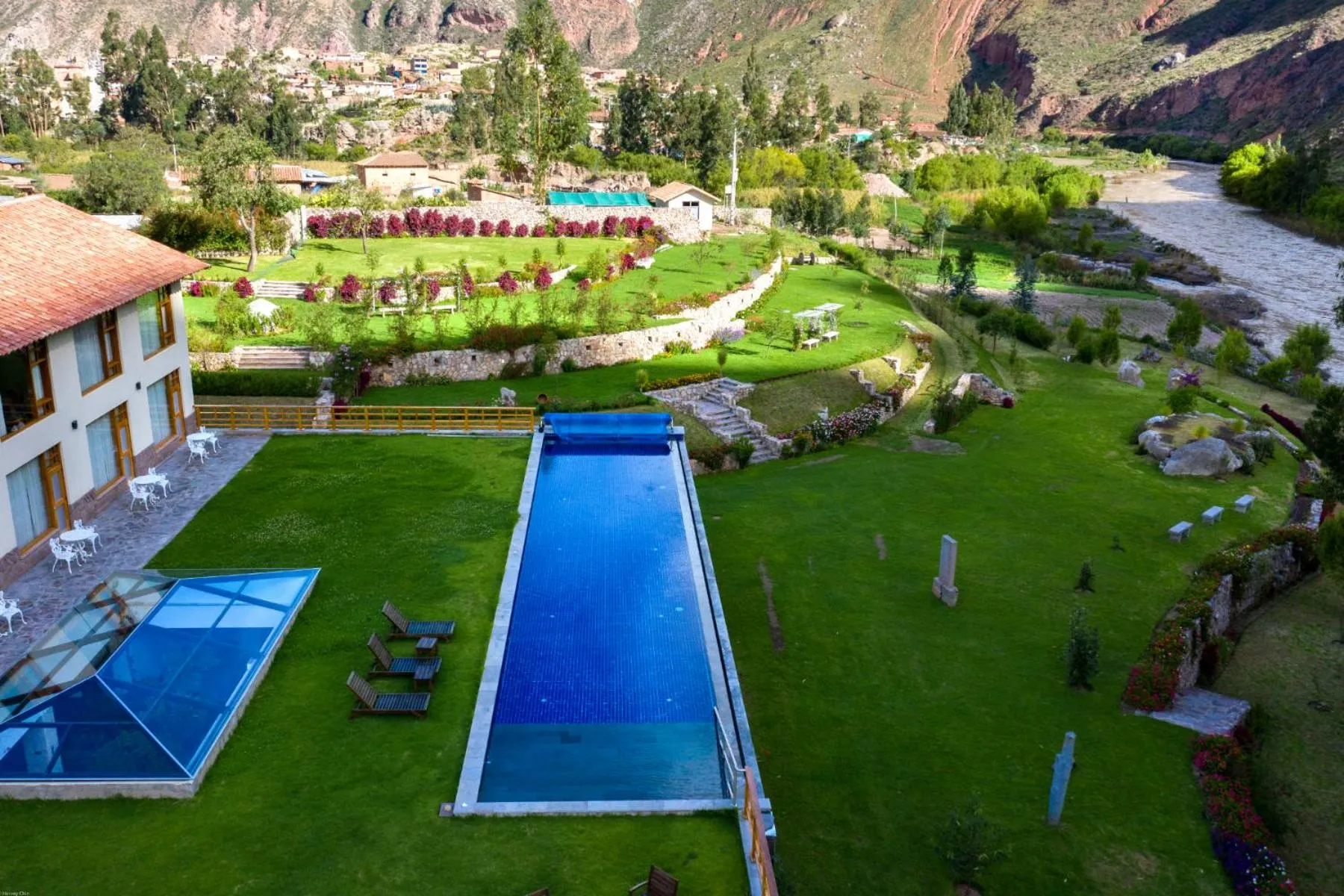 Pool view in Taypikala Deluxe Valle Sagrado