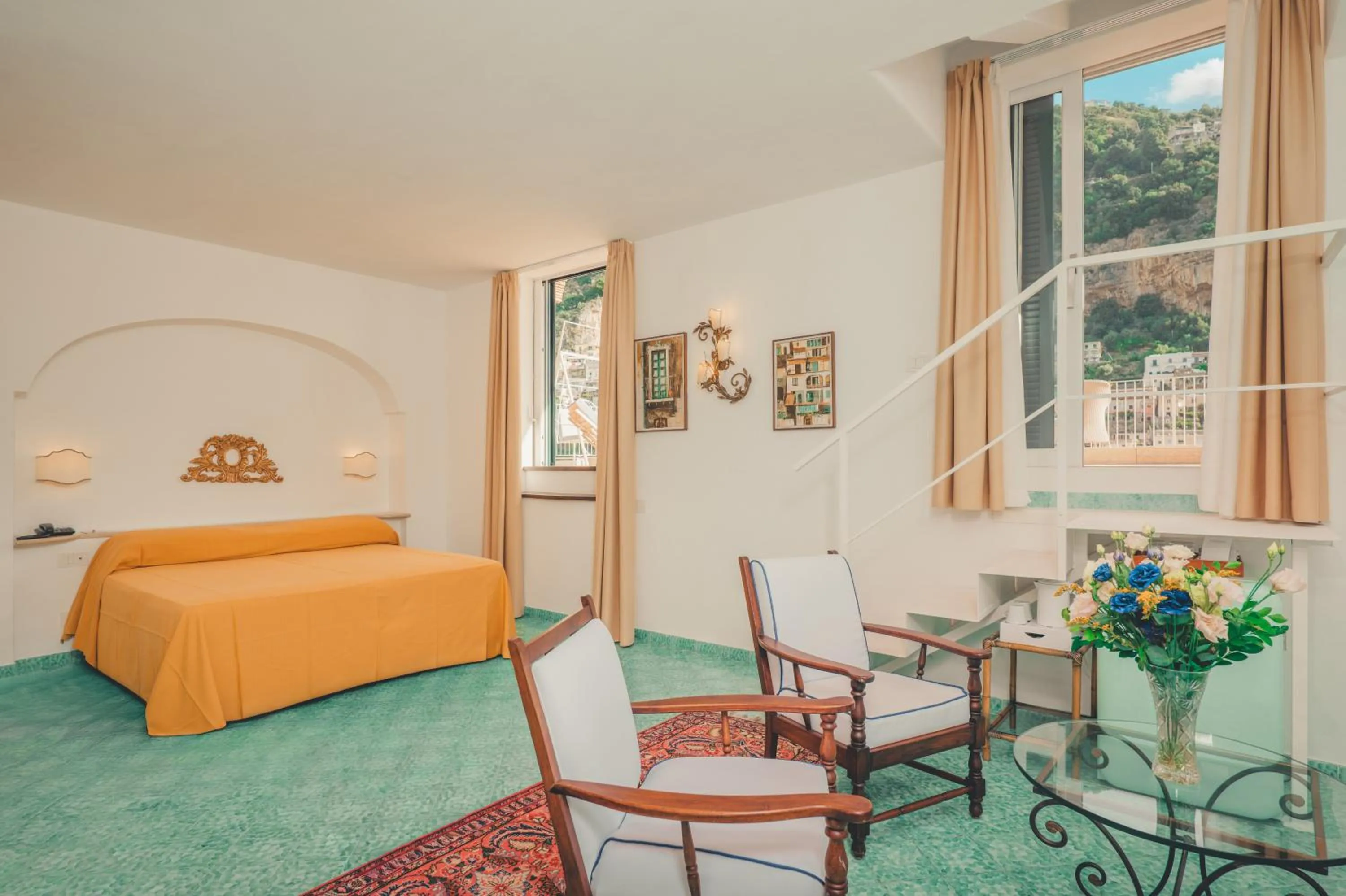 Bed in Hotel Poseidon