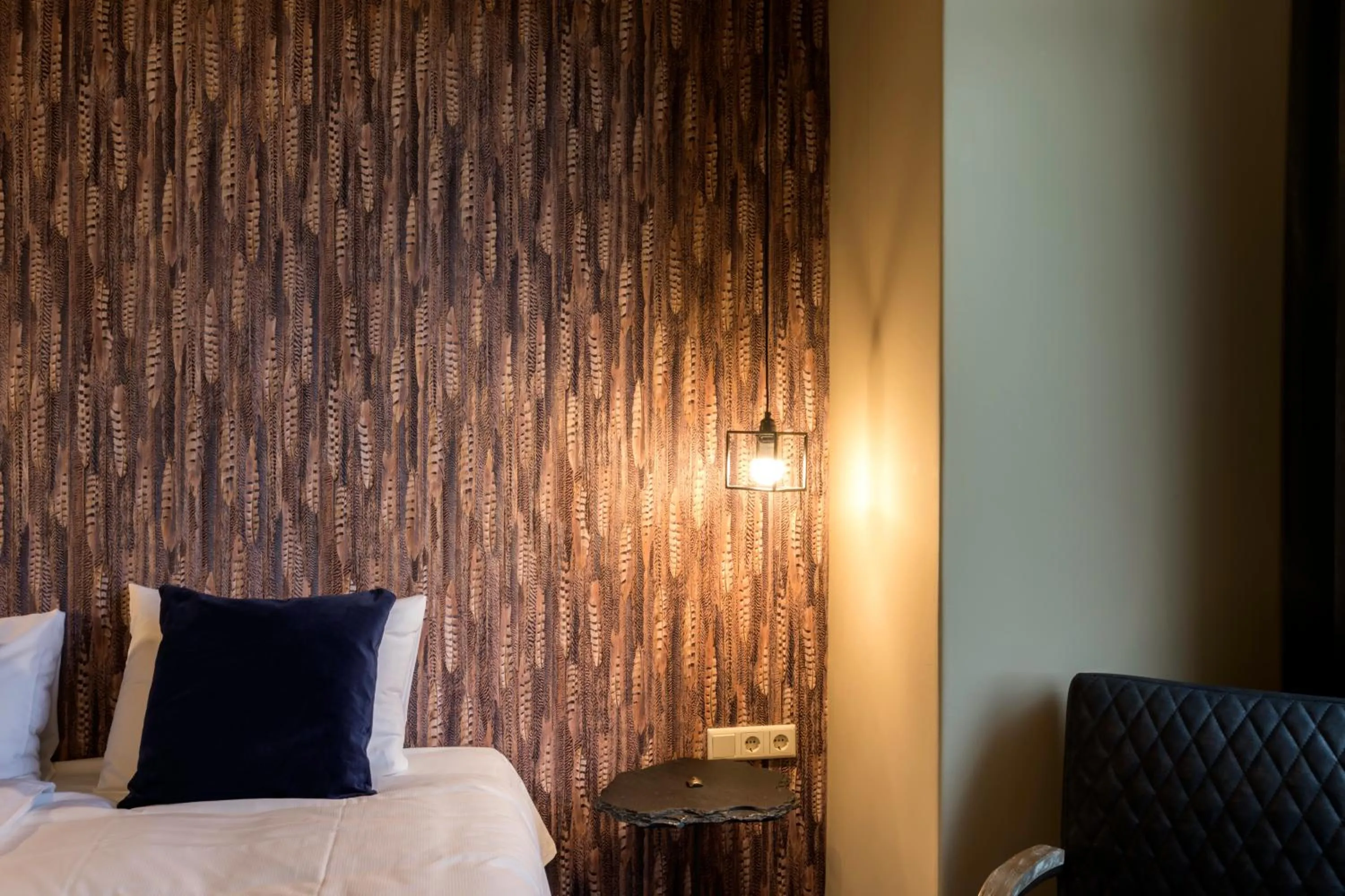 Decorative detail, Bed in Rijksmonument Hotel de Sprenck - including free private parking