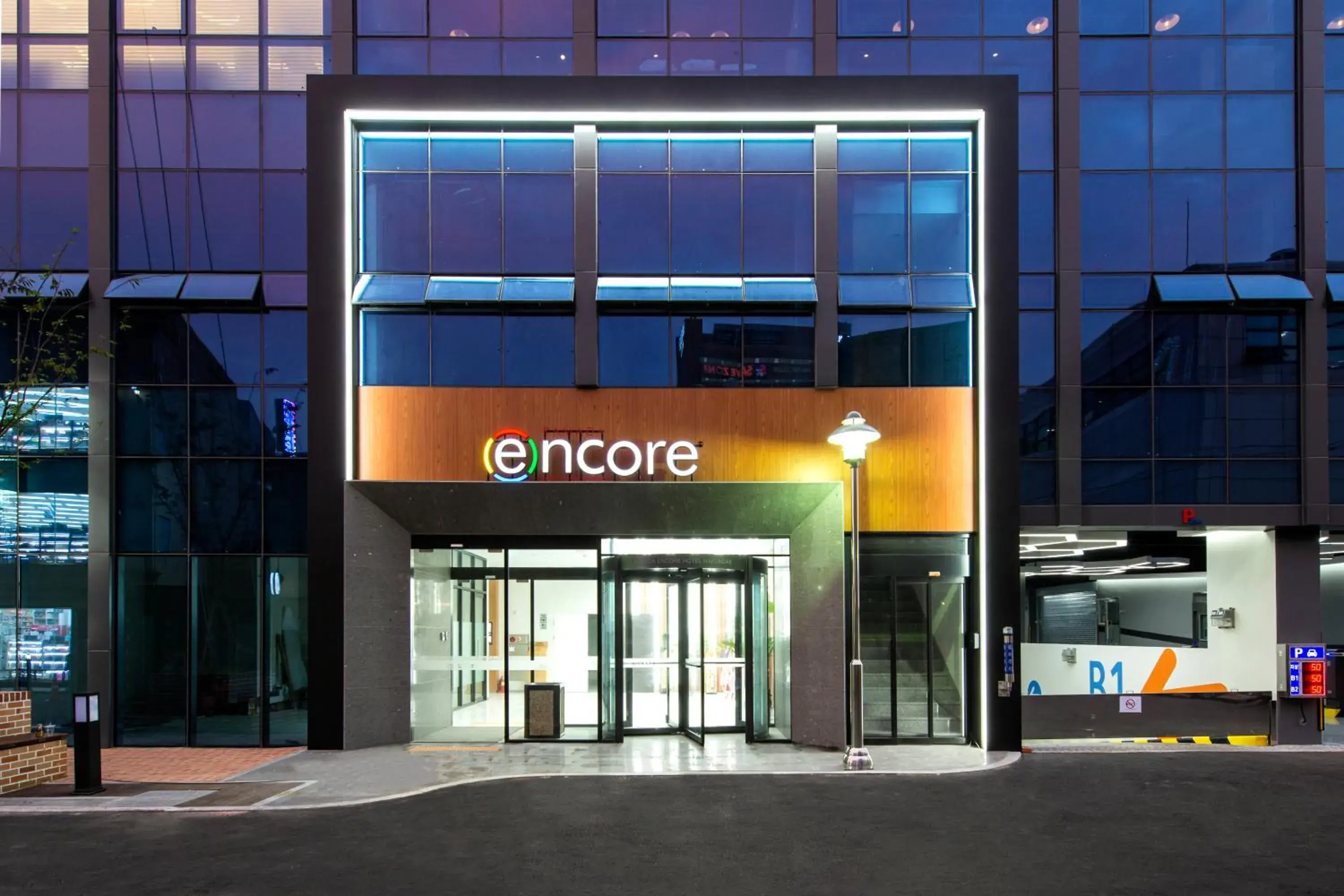 Facade/entrance in Ramada Encore by Wyndham Busan Haeundae Facade/entrance in Ramada Encore by Wyndham Busan Haeundae