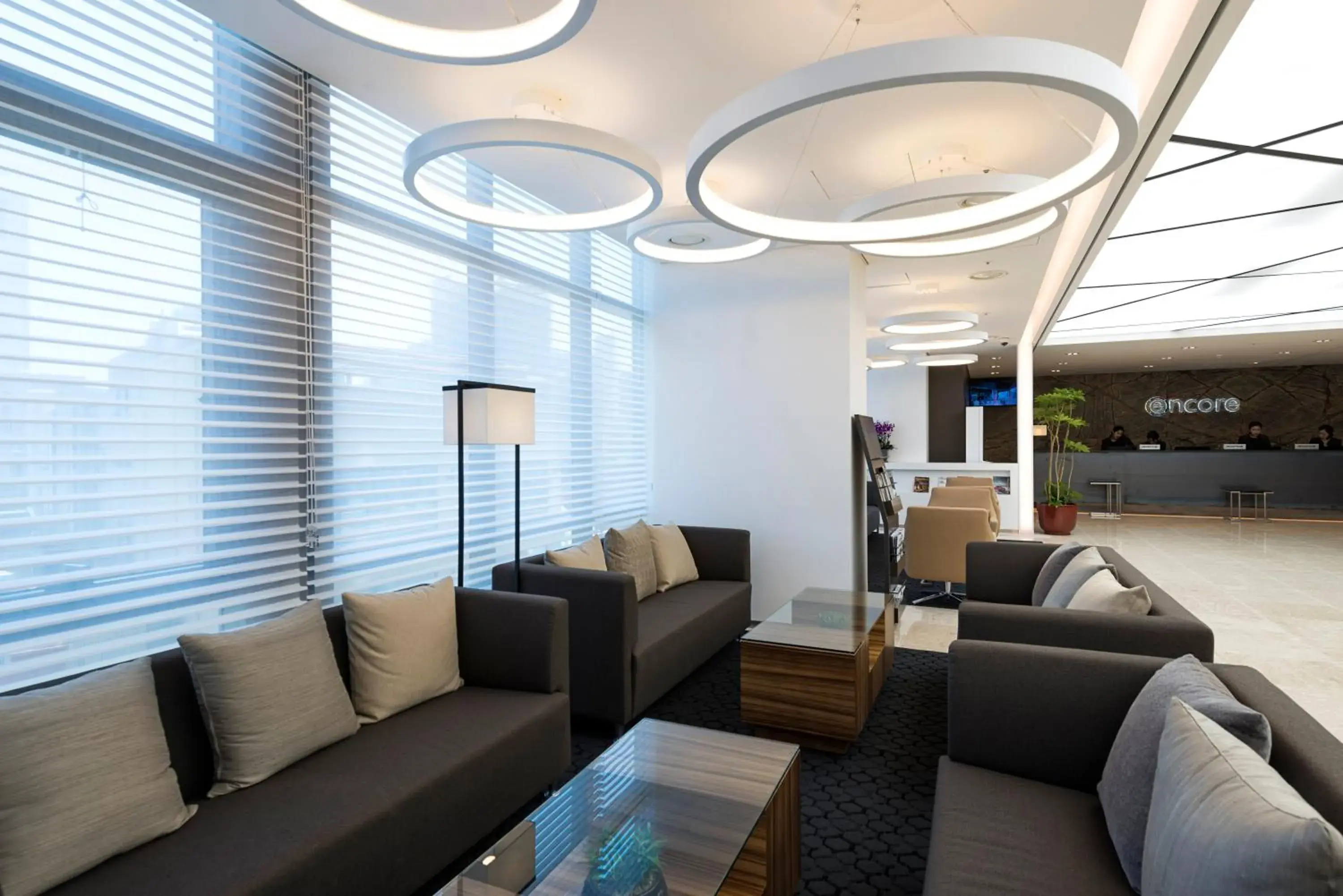 Lobby or reception in Ramada Encore by Wyndham Busan Haeundae Lobby or reception in Ramada Encore by Wyndham Busan Haeundae
