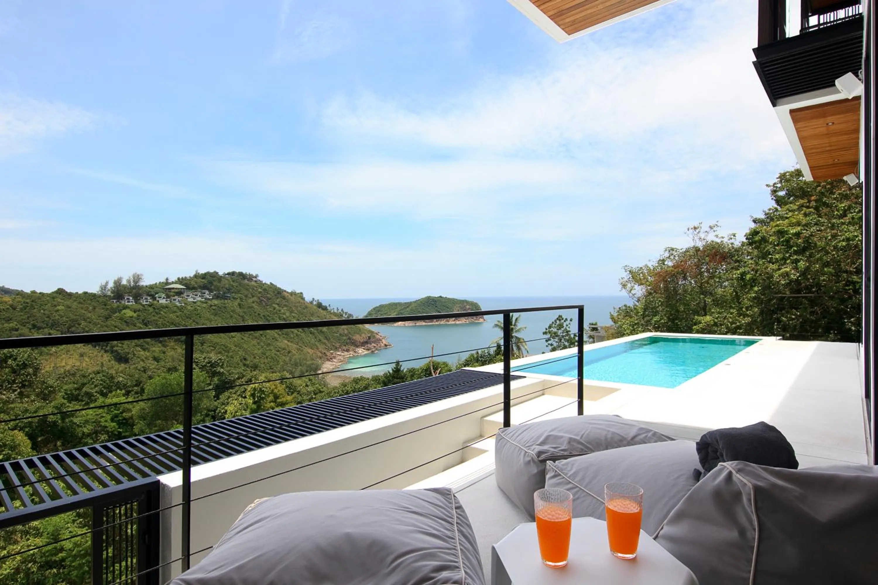Balcony/Terrace in Luxury Sea and Sunset View 4BR 4BA Pool Villa