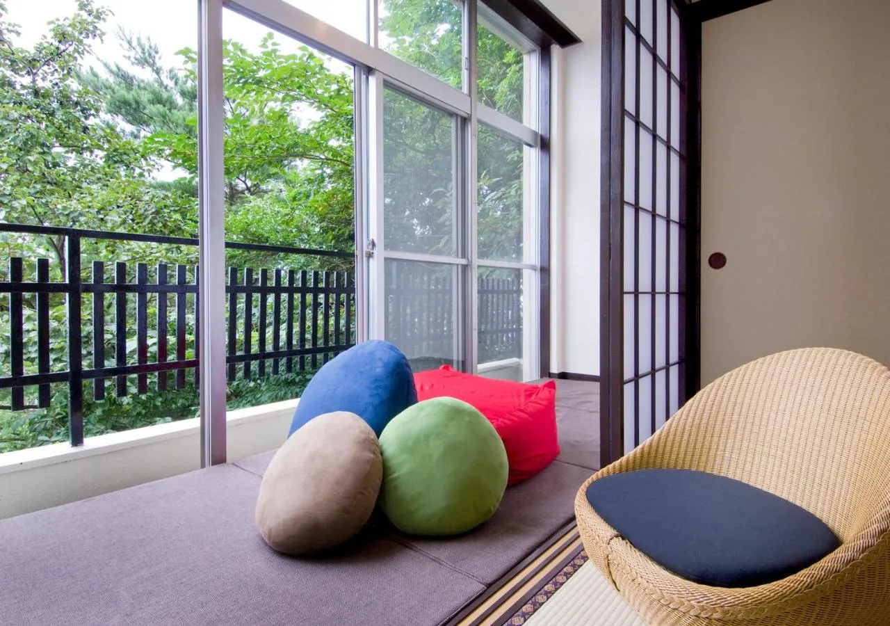 Mountain view in Ikaho Syusuien