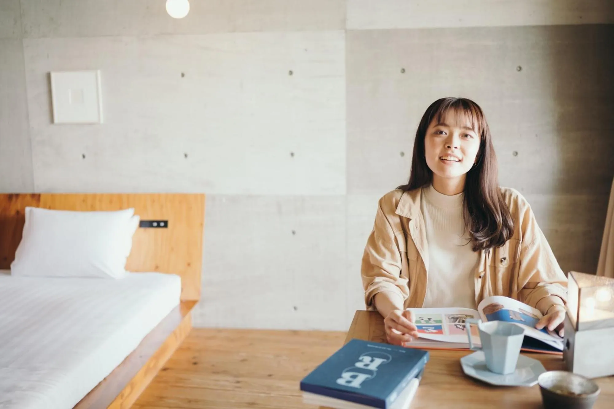 People, Bed in Setre Marina Biwako