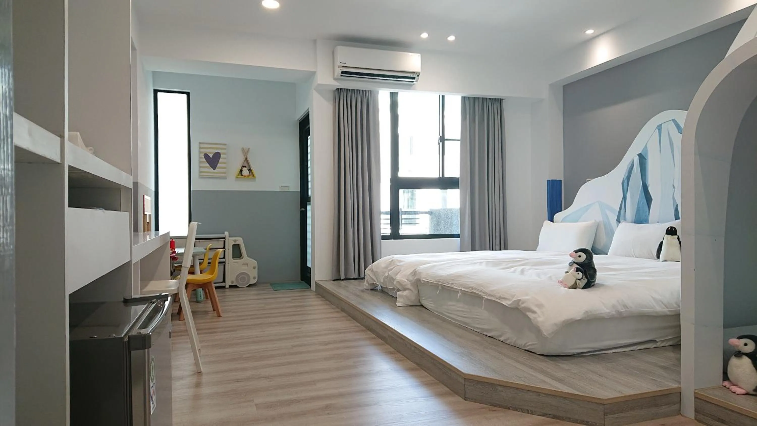 Bed in 胖蝸牛親子民宿