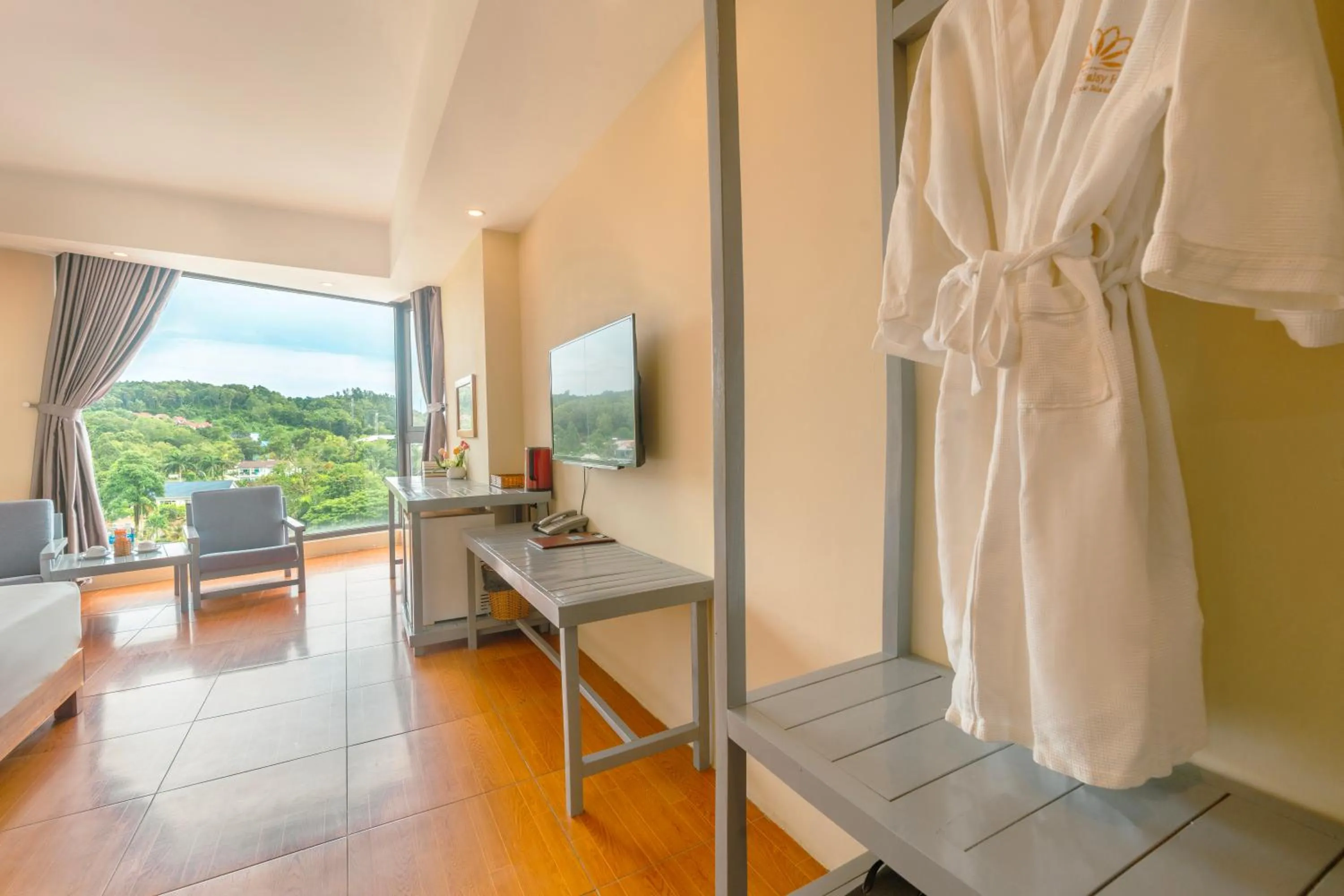 Communal lounge/ TV room in Golden Daisy Hotel Phu Quoc