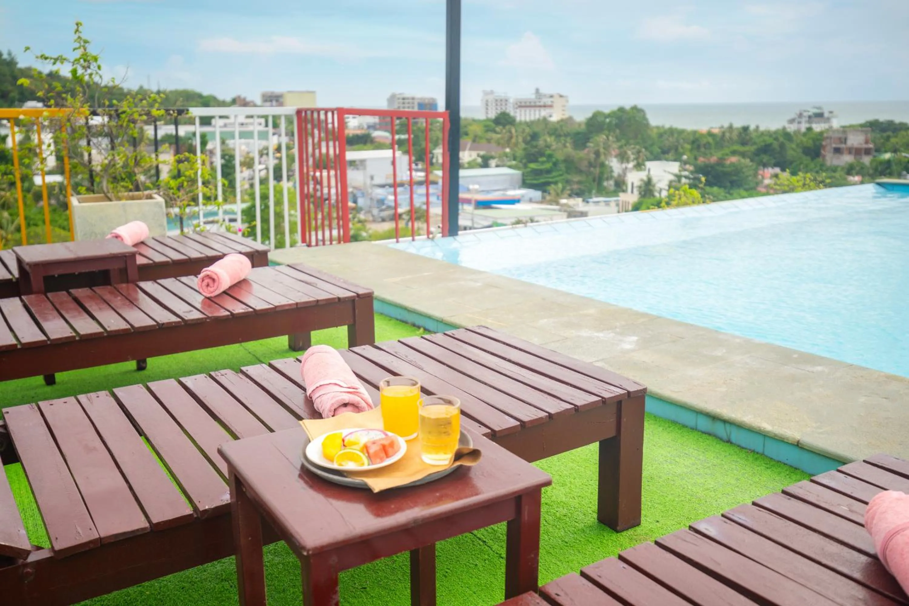 Pool view in Golden Daisy Hotel Phu Quoc