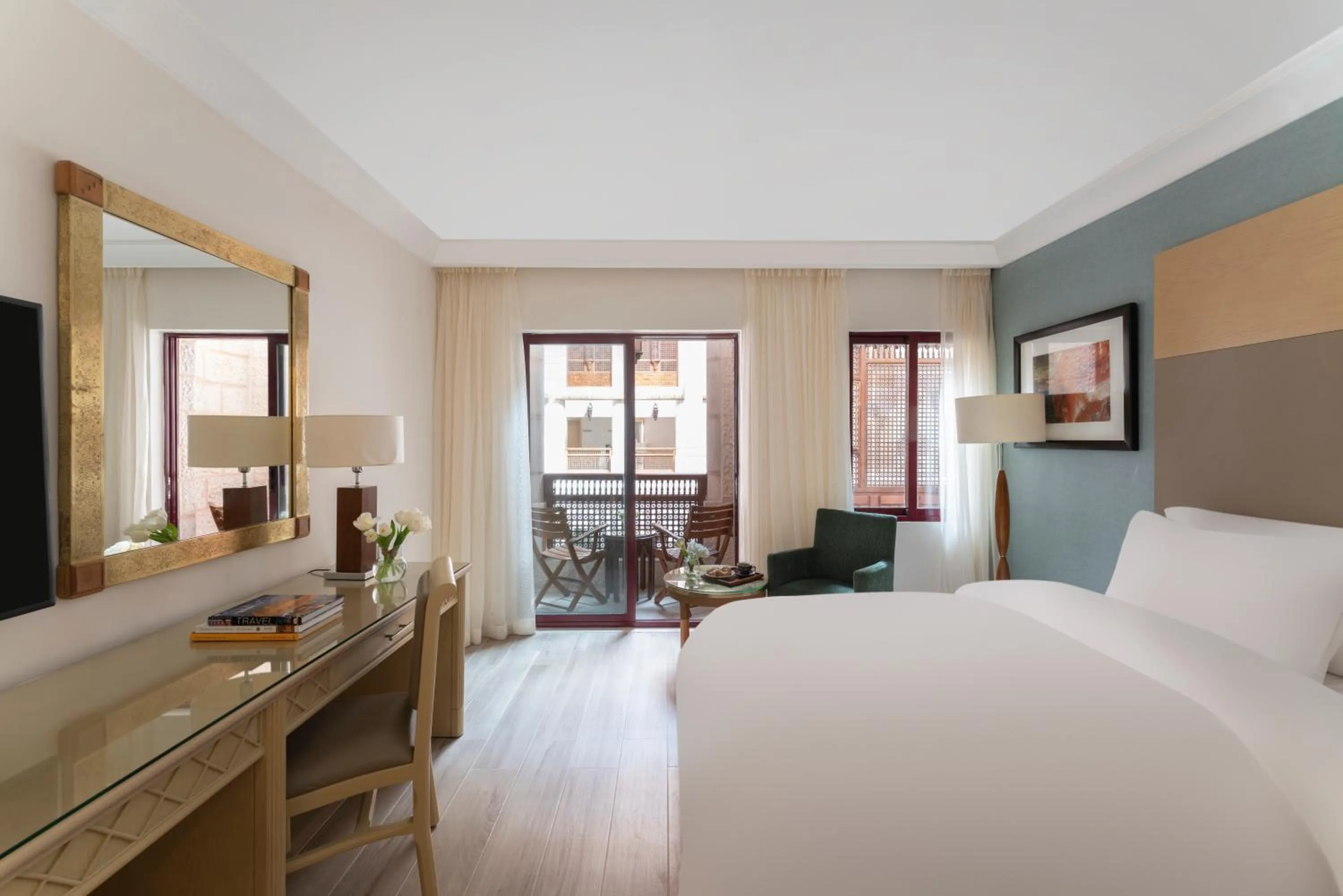 Balcony/Terrace, Bed in Mövenpick Resort Petra