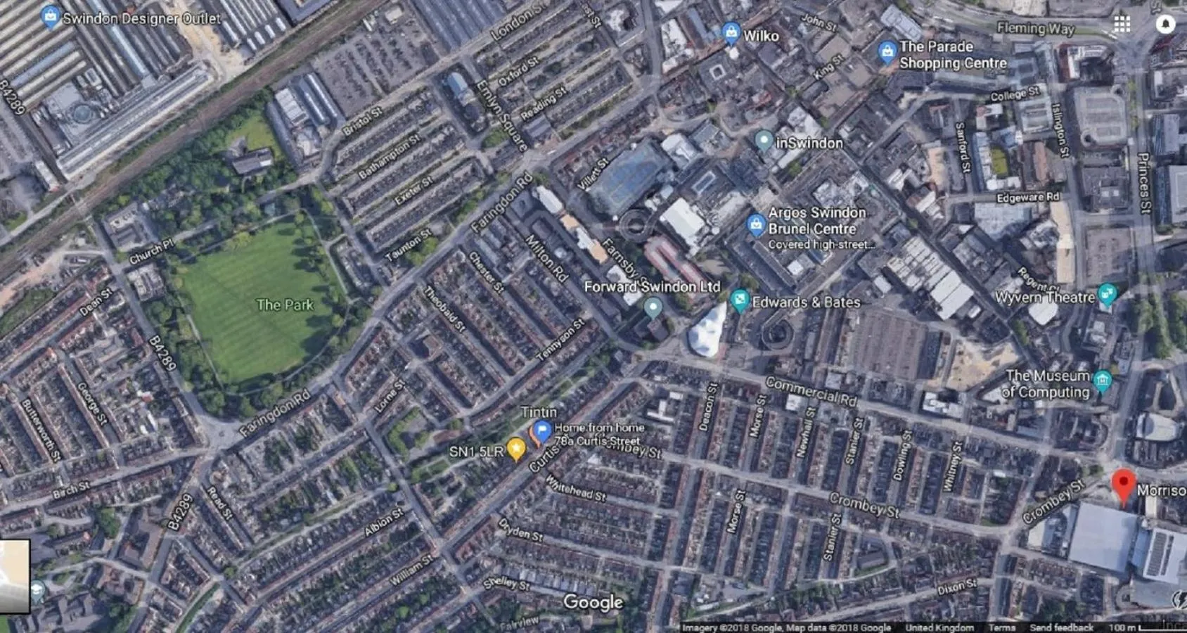 Bird's eye view in Swindon City Centre Duplex - EnterCloud9SA