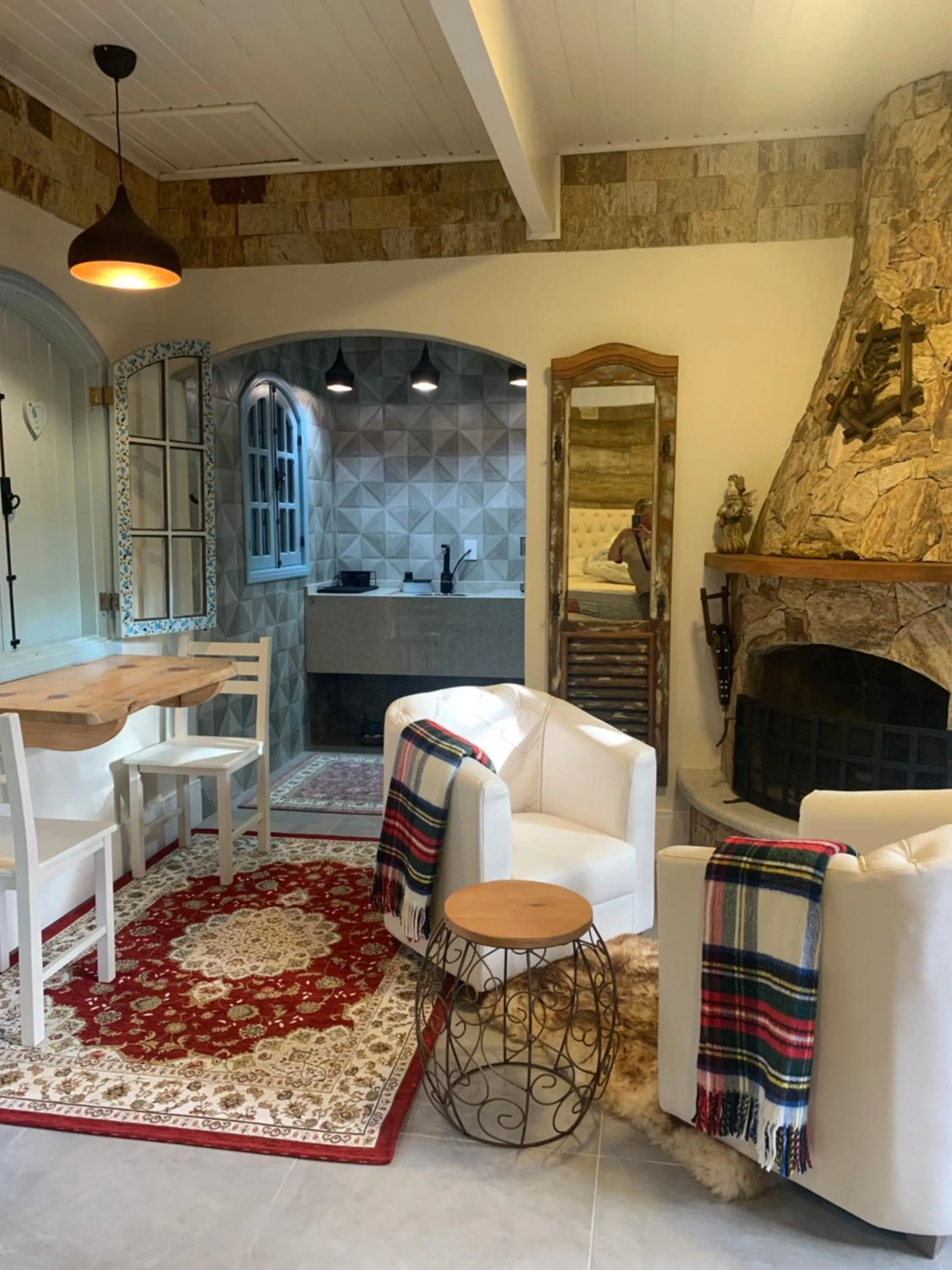 Seating area in Hospedagem Casadalee chalé com piscina privativa aquecida e Apartamento sem piscina