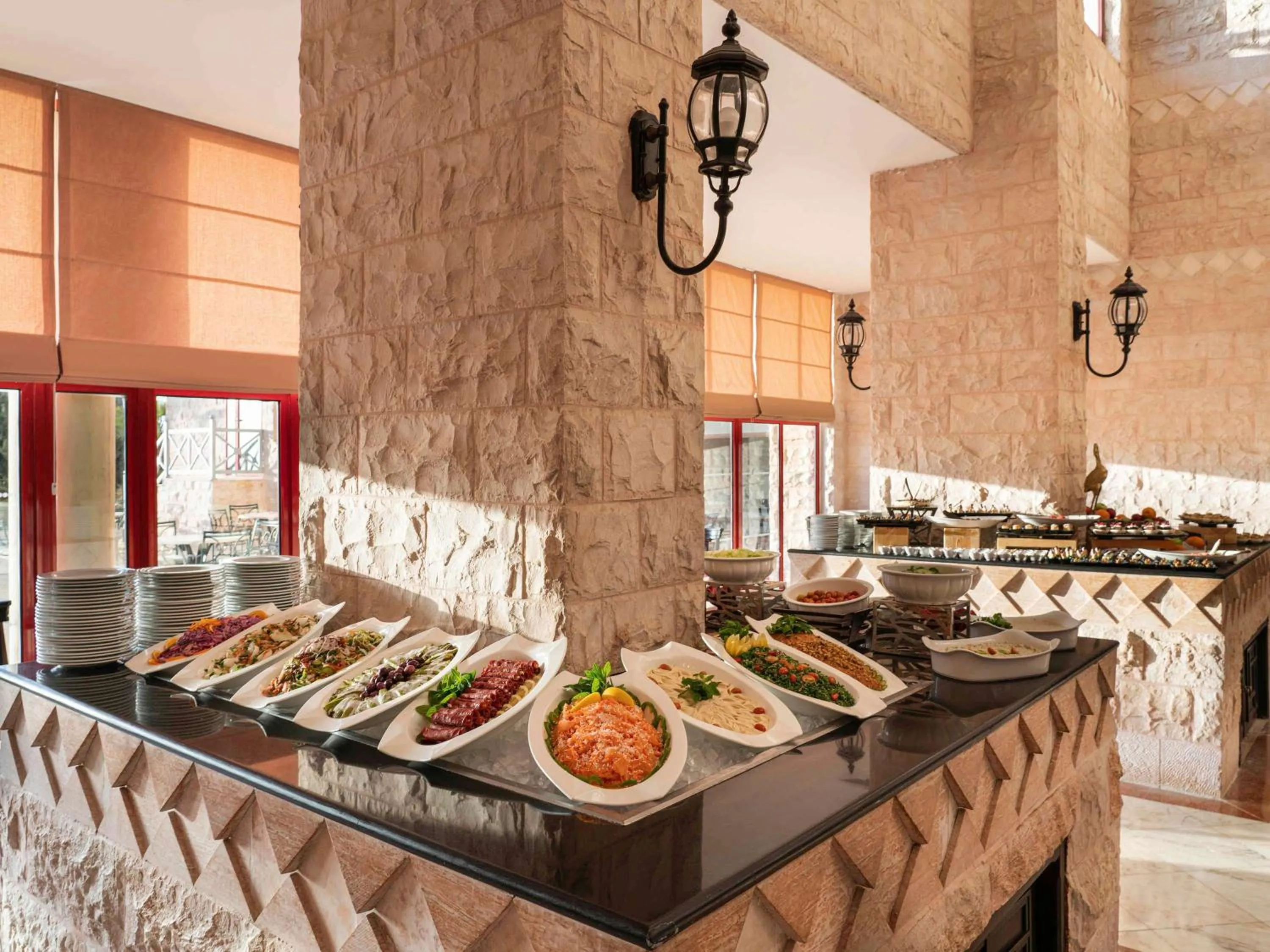 Breakfast in Mövenpick Nabatean Castle Hotel