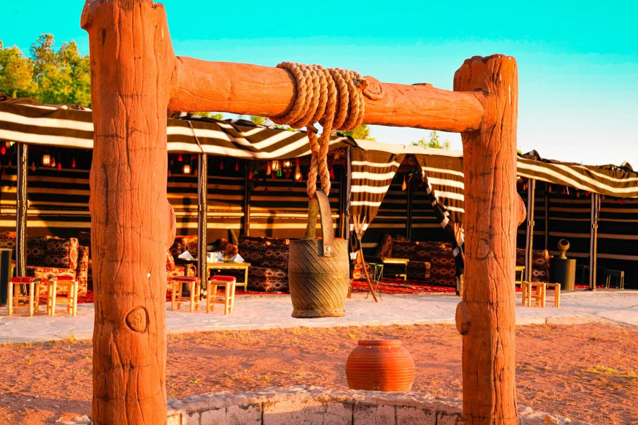 Patio in Mövenpick Nabatean Castle Hotel