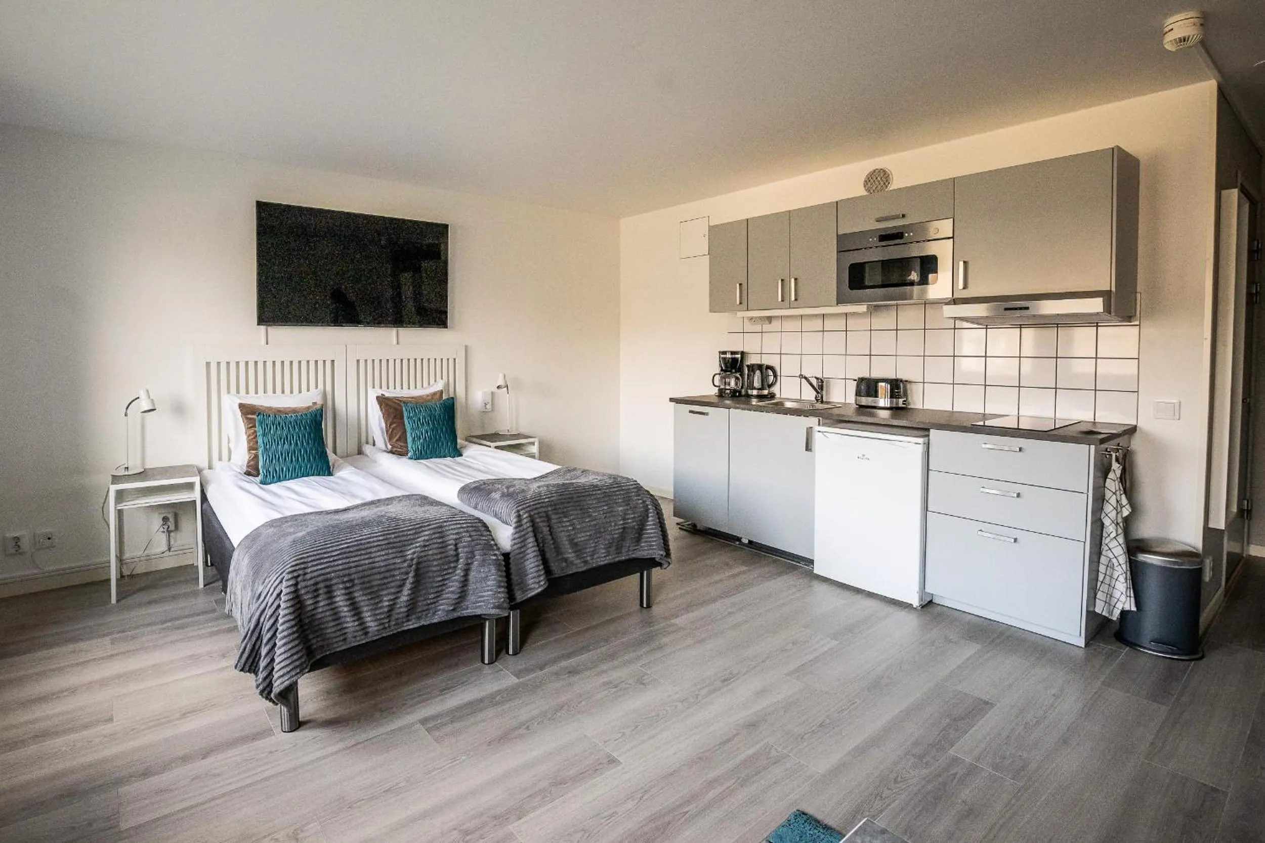 Bed in Hotel Stensson