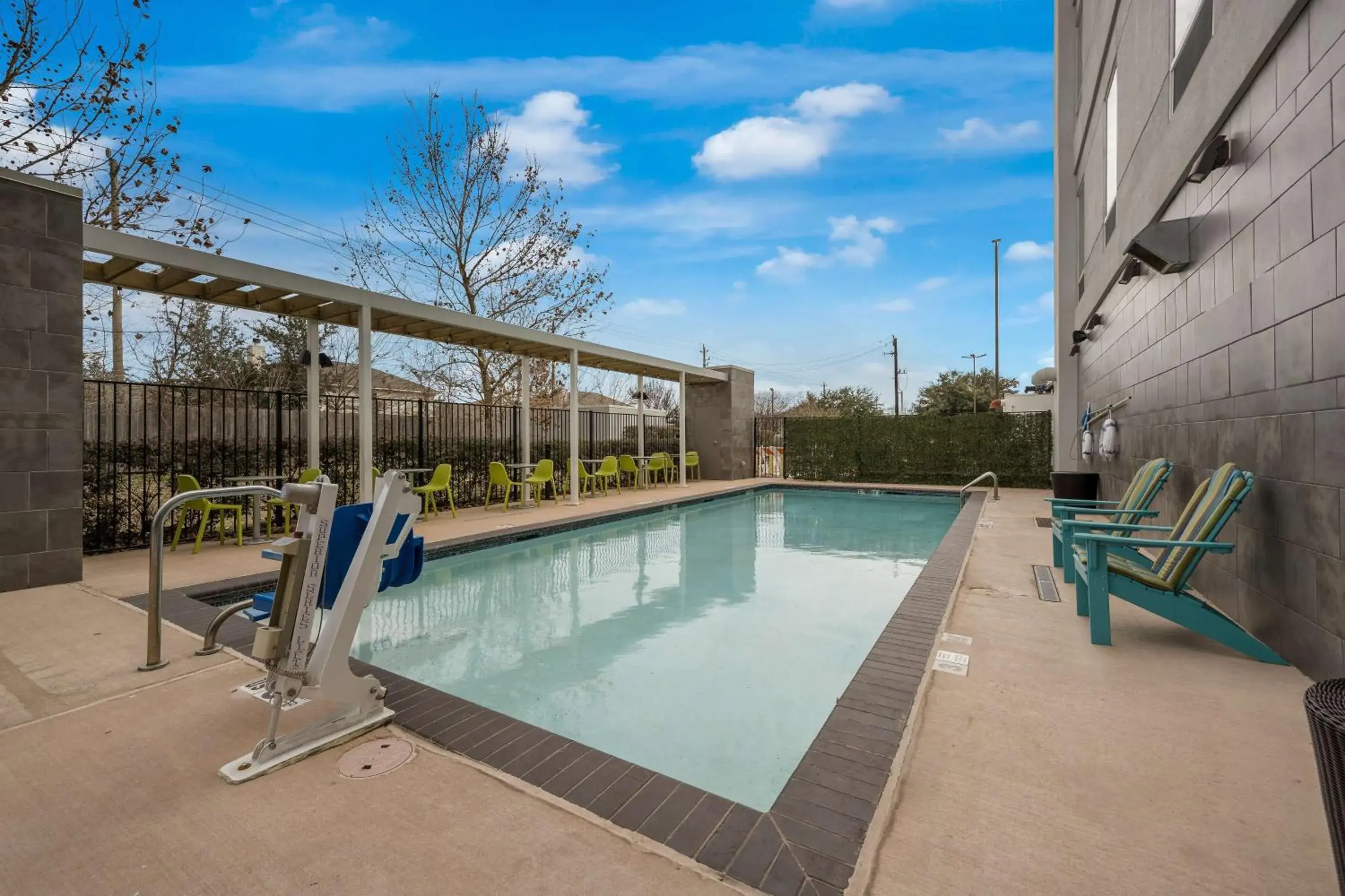 Pool view in Home2 Suites By Hilton Baytown Pool view in Home2 Suites By Hilton Baytown