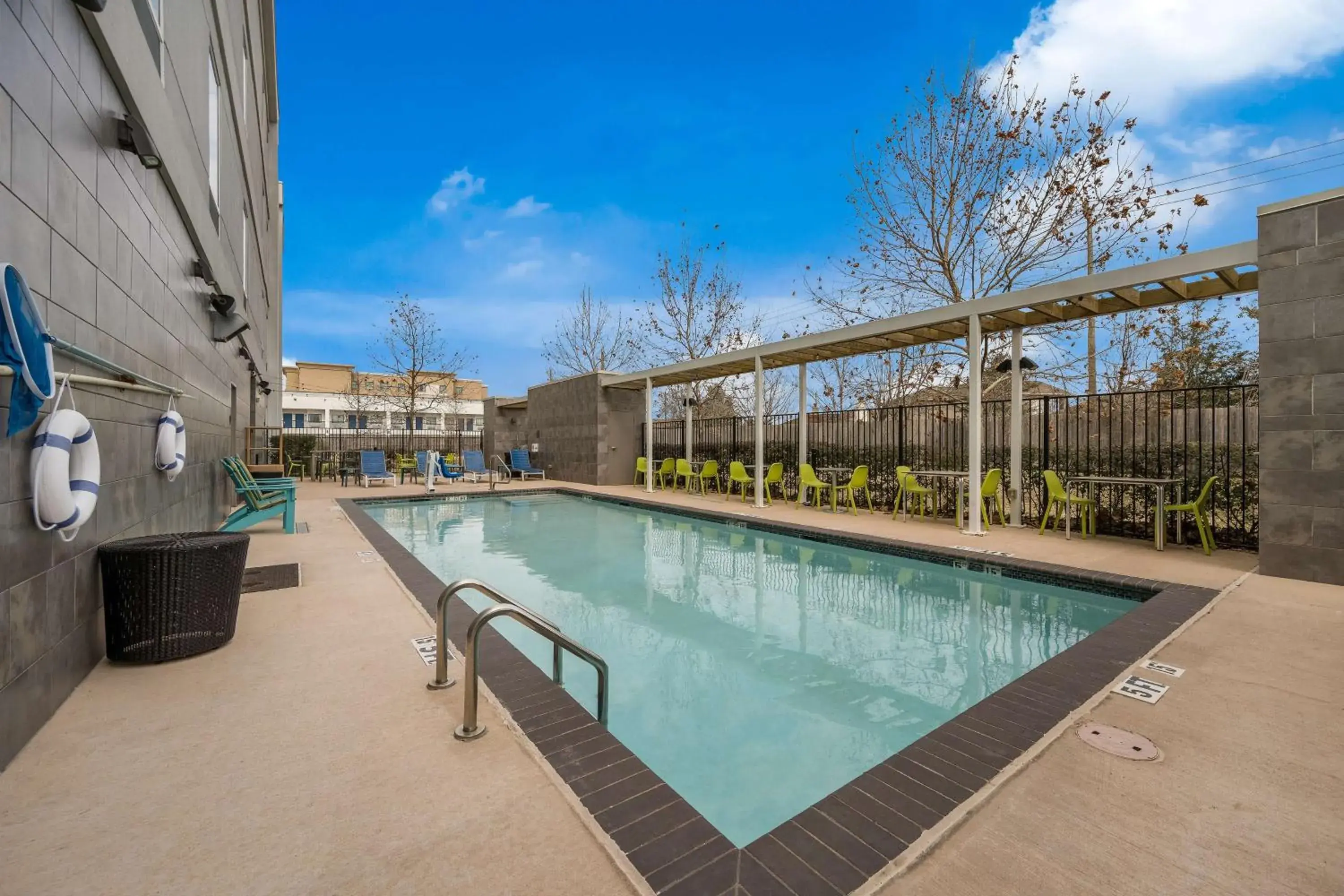 Pool view in Home2 Suites By Hilton Baytown Pool view in Home2 Suites By Hilton Baytown
