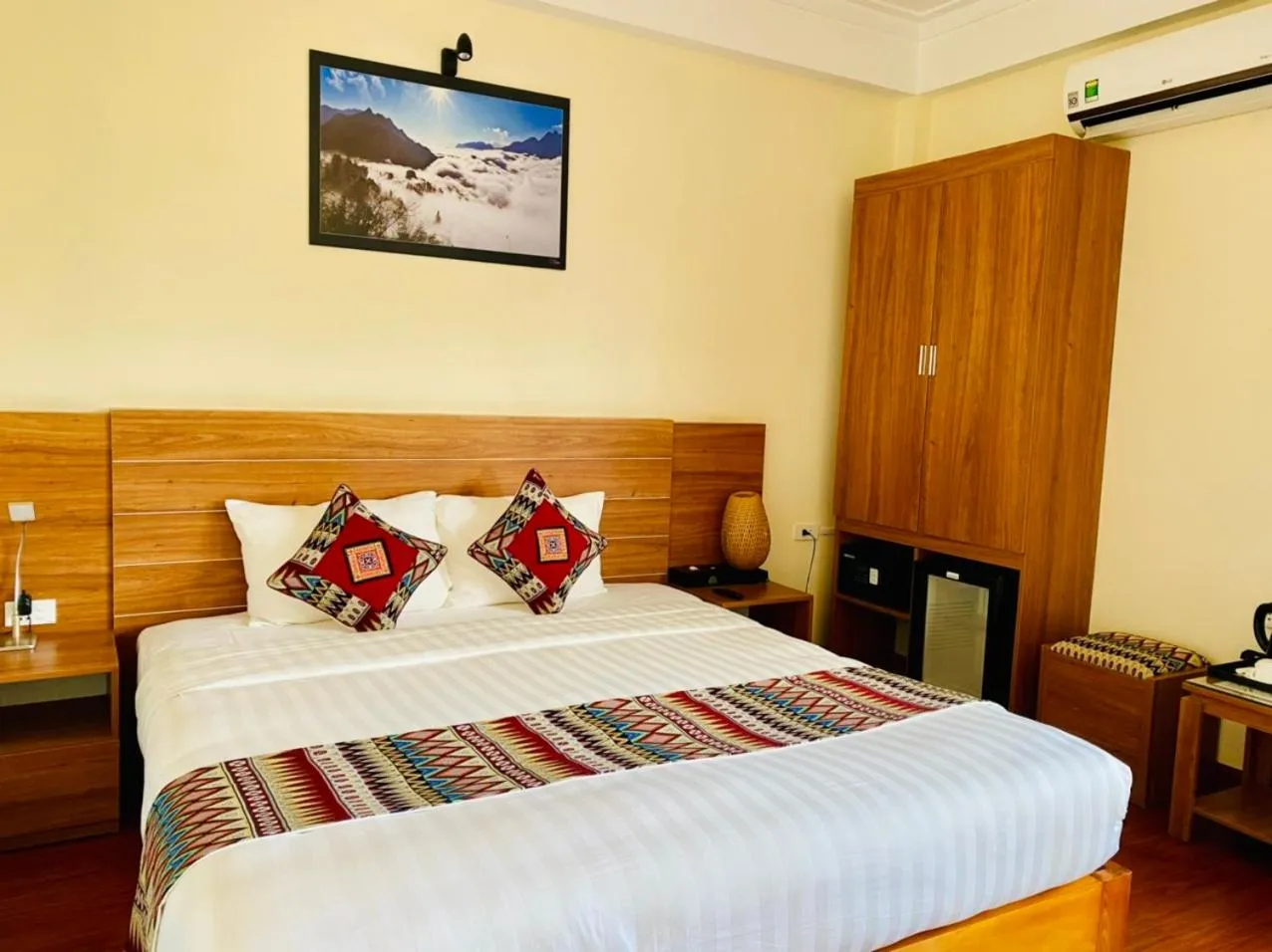 Bed in Sapa Garden Hotel