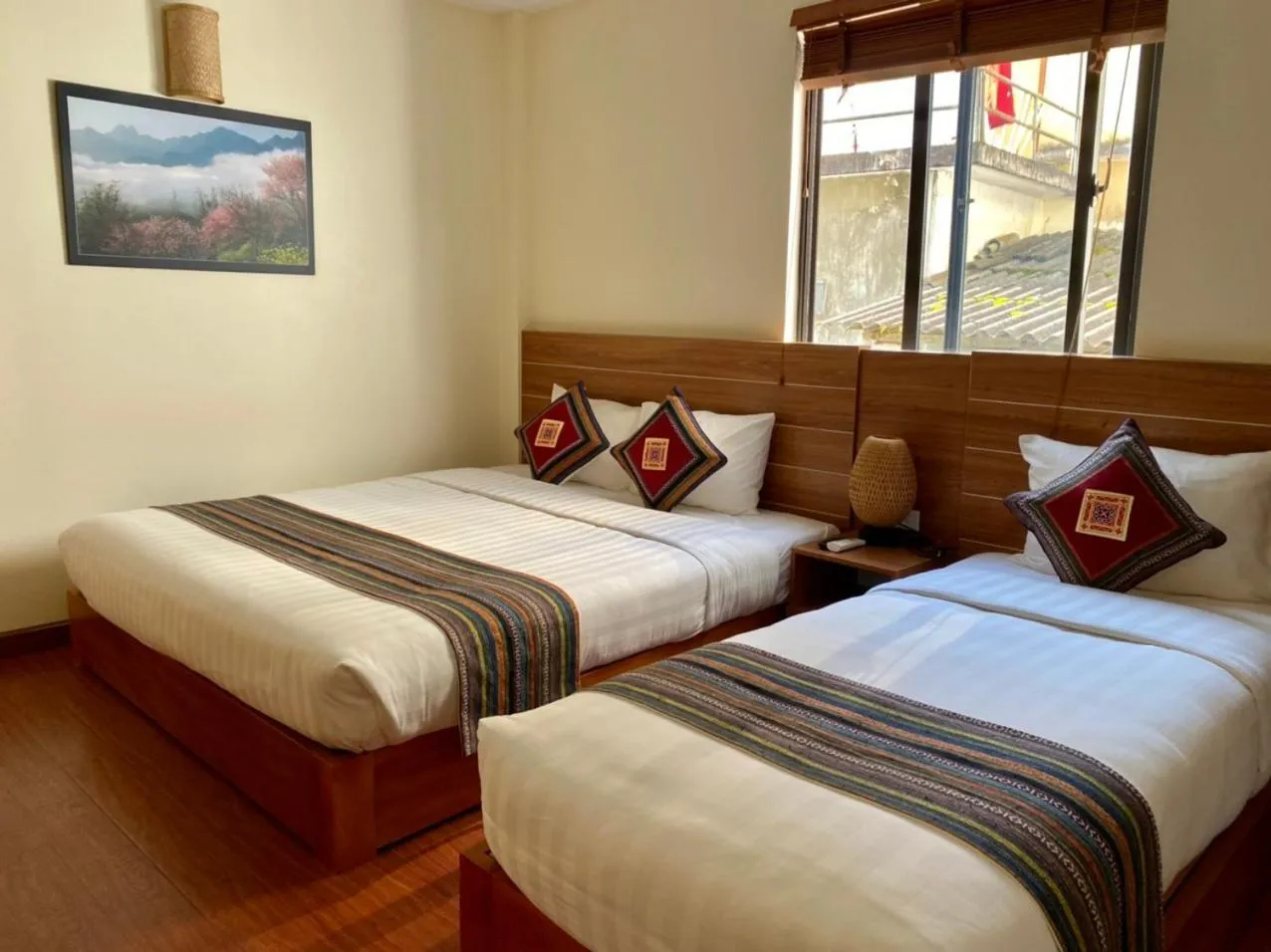 Bed in Sapa Garden Hotel