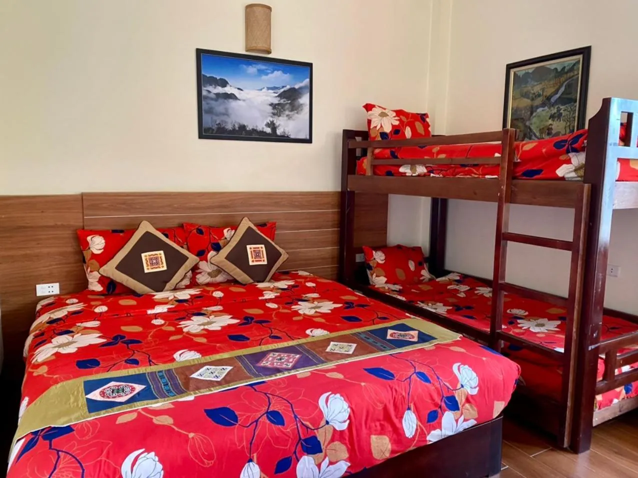 Bed in Sapa Garden Hotel