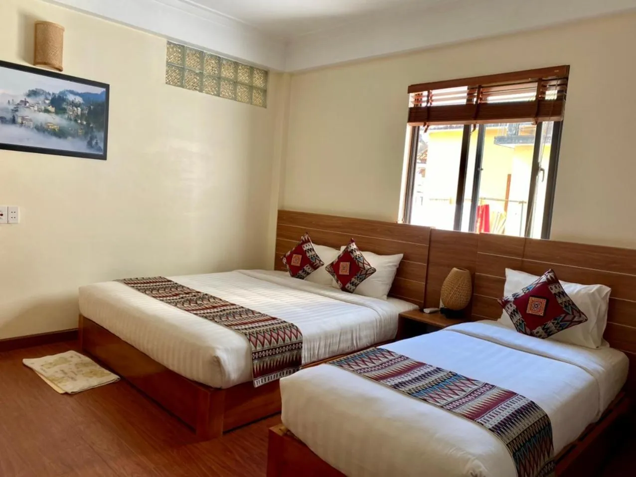 Bed in Sapa Garden Hotel