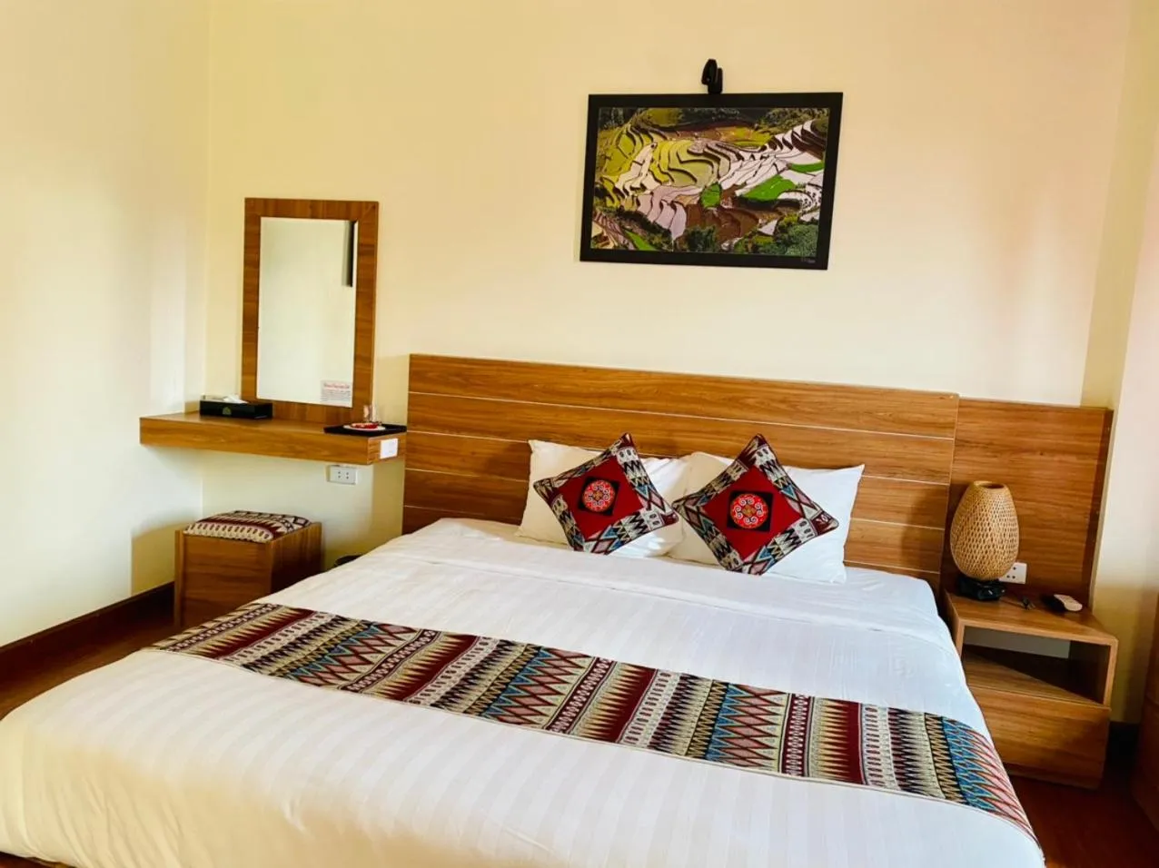 Bed in Sapa Garden Hotel