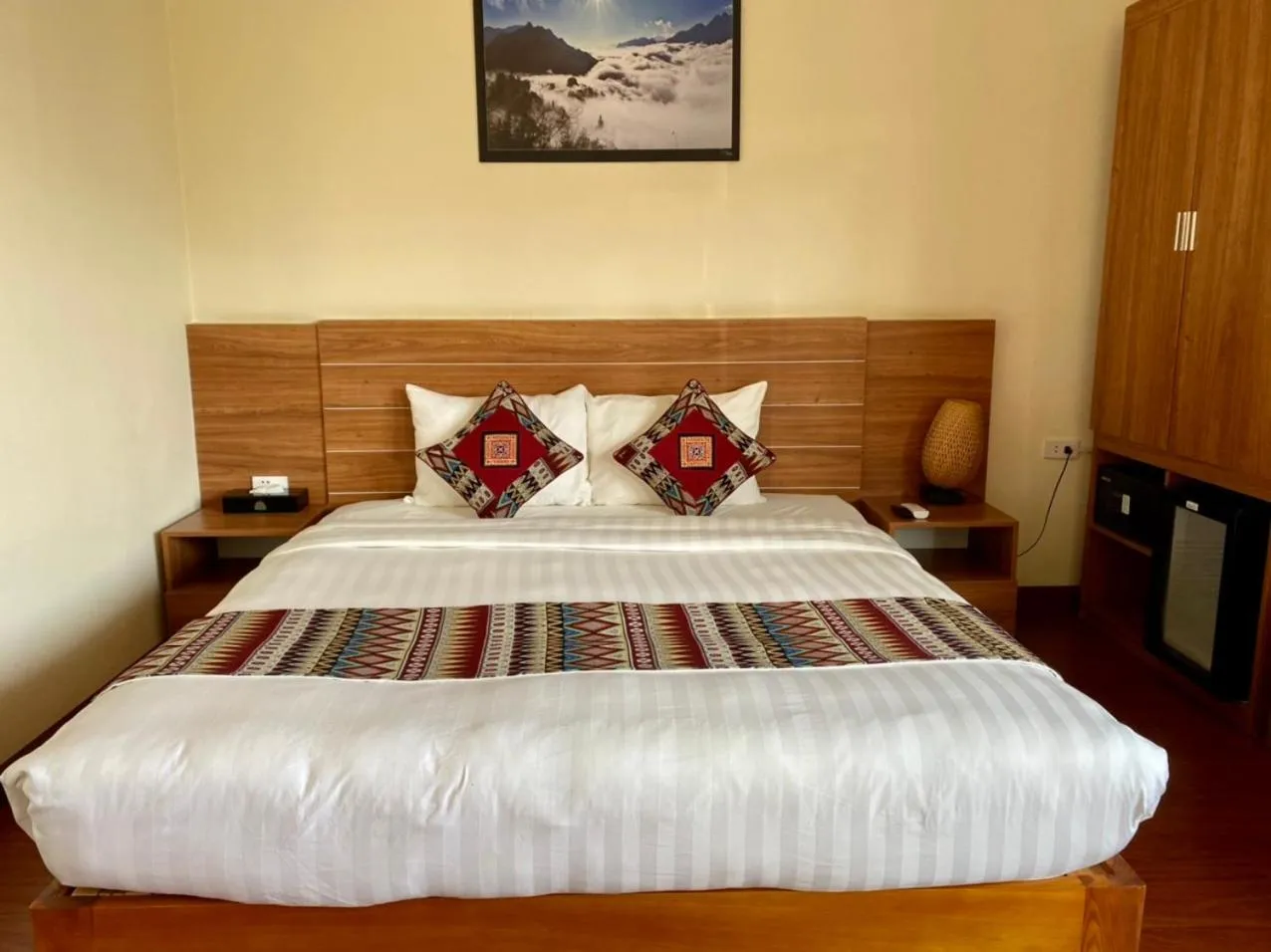 Bed in Sapa Garden Hotel